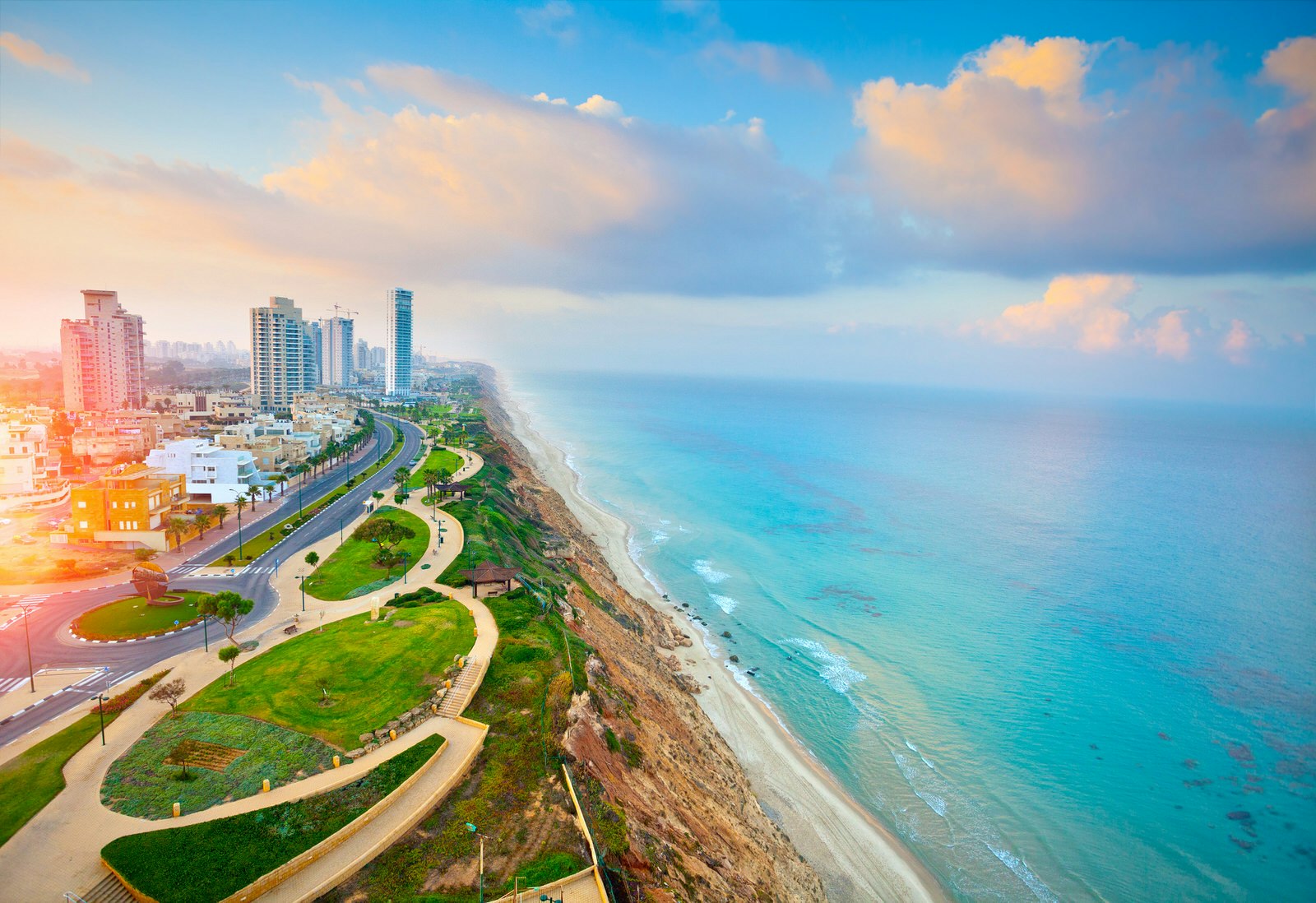 Panoramic view of Netanya city, Israel.