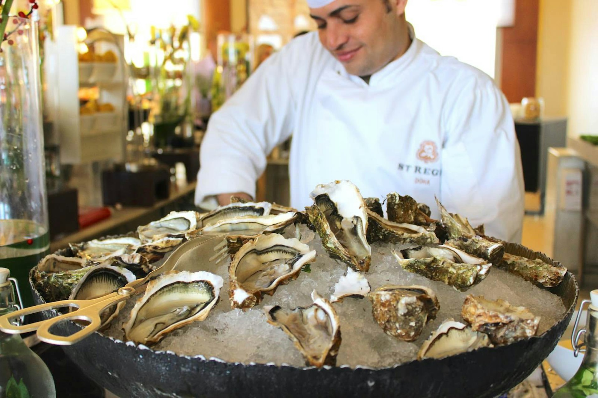 Oysters at St Regis Brunch, Doha, Qatar. Image by Polly Byles / Lonely Planet