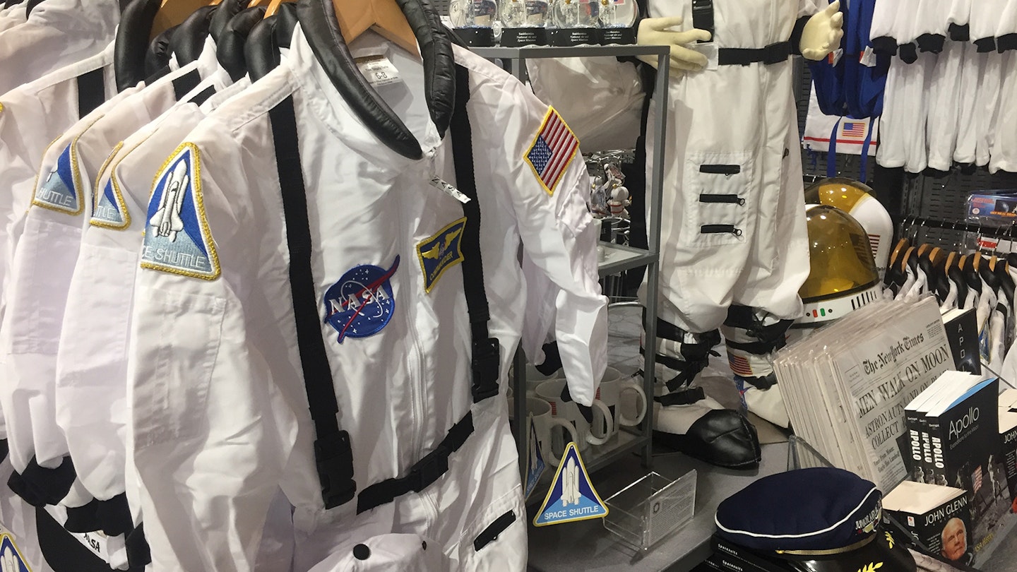 space uniforms in the gift shop of the Air & Space Museum