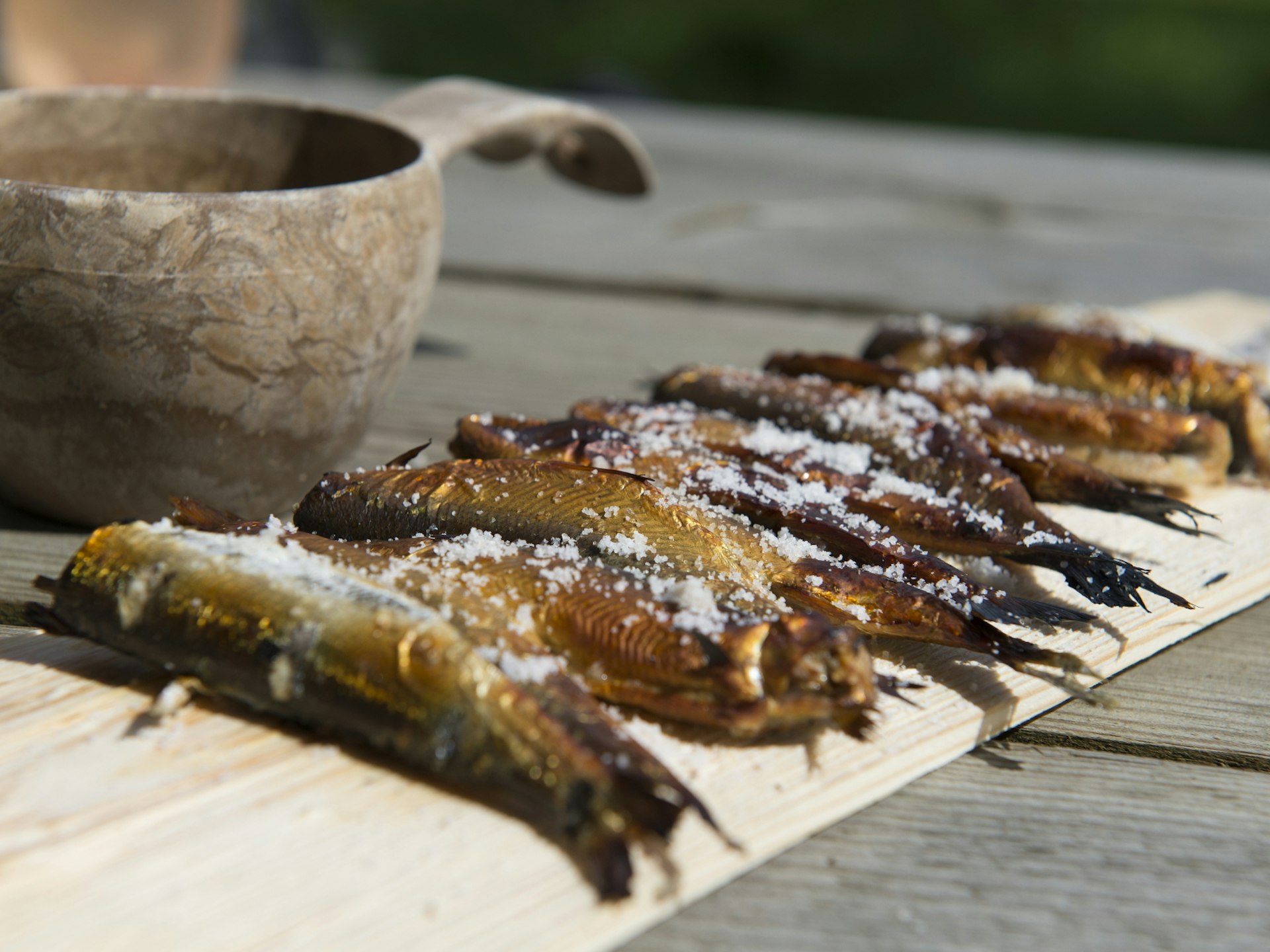 A plate of salted herring in Finland