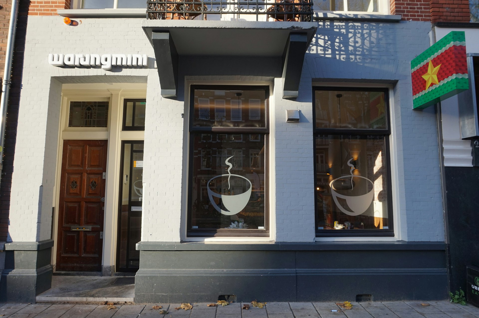 The exterior of Warung Mini Ceintuurbaan restaurant in Amsterdam, the Netherlands