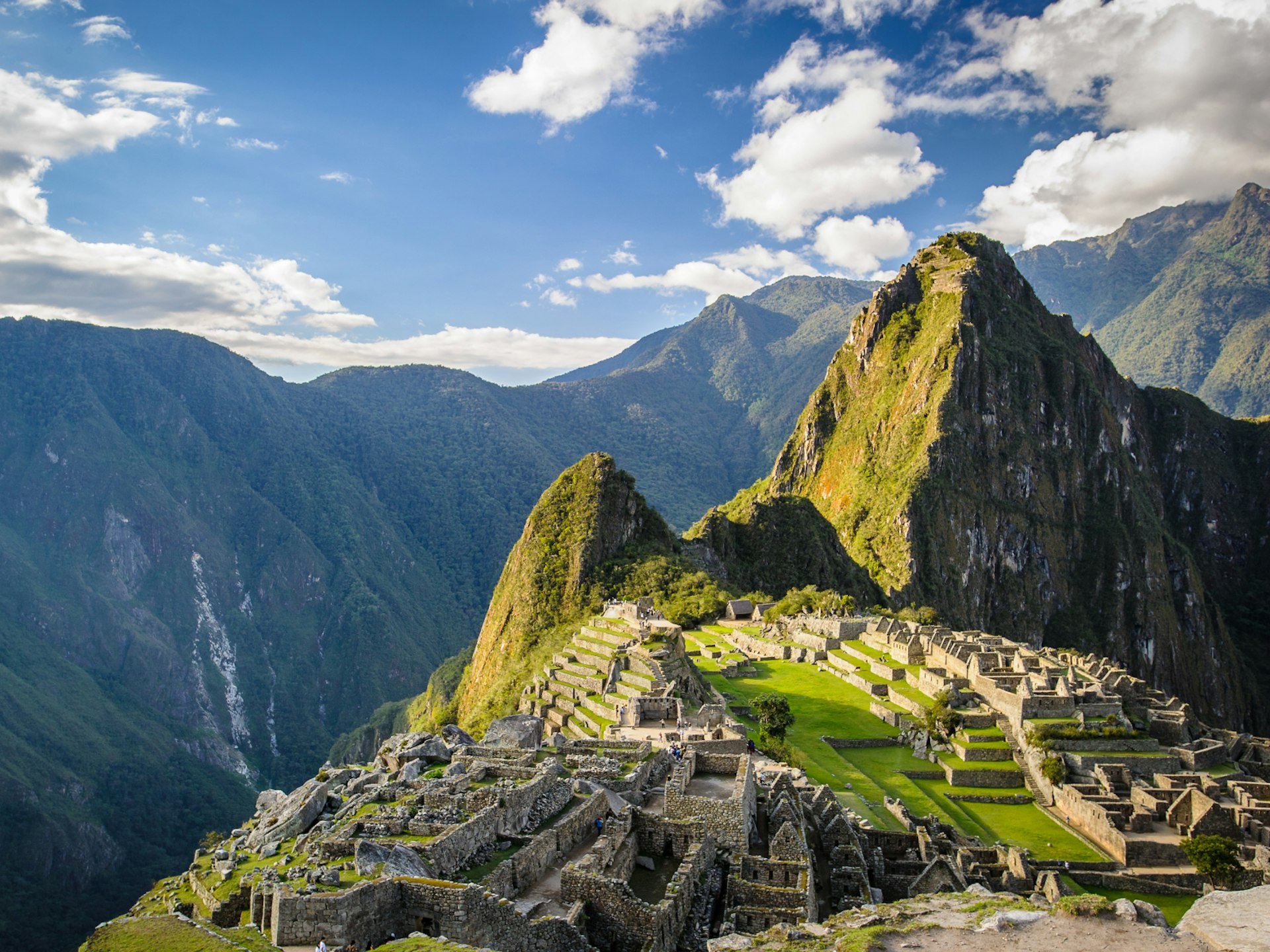 A view over the ruins of Machu Picchu