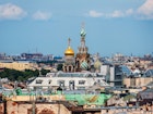 The Church of the Saviour on the Spilled Blood rises above St Petersburg’s rooftops © Eteri Okrochelidze / Shutterstock