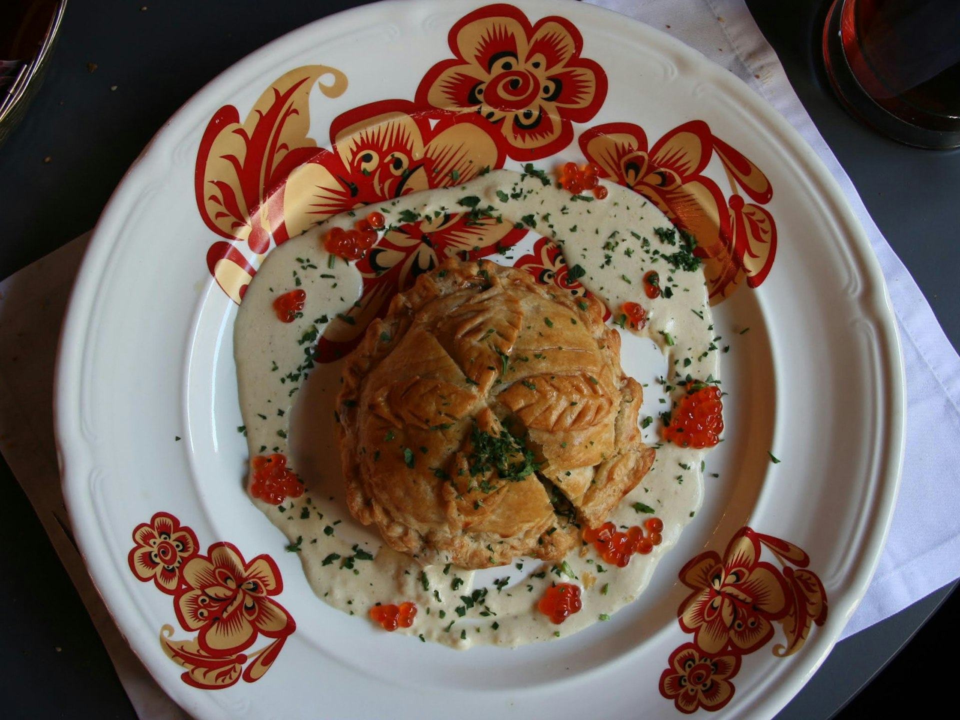 This St Petersburg take on the classic meat pie is stuffed with losos (salmon) © Simon Richmond / Lonely Planet