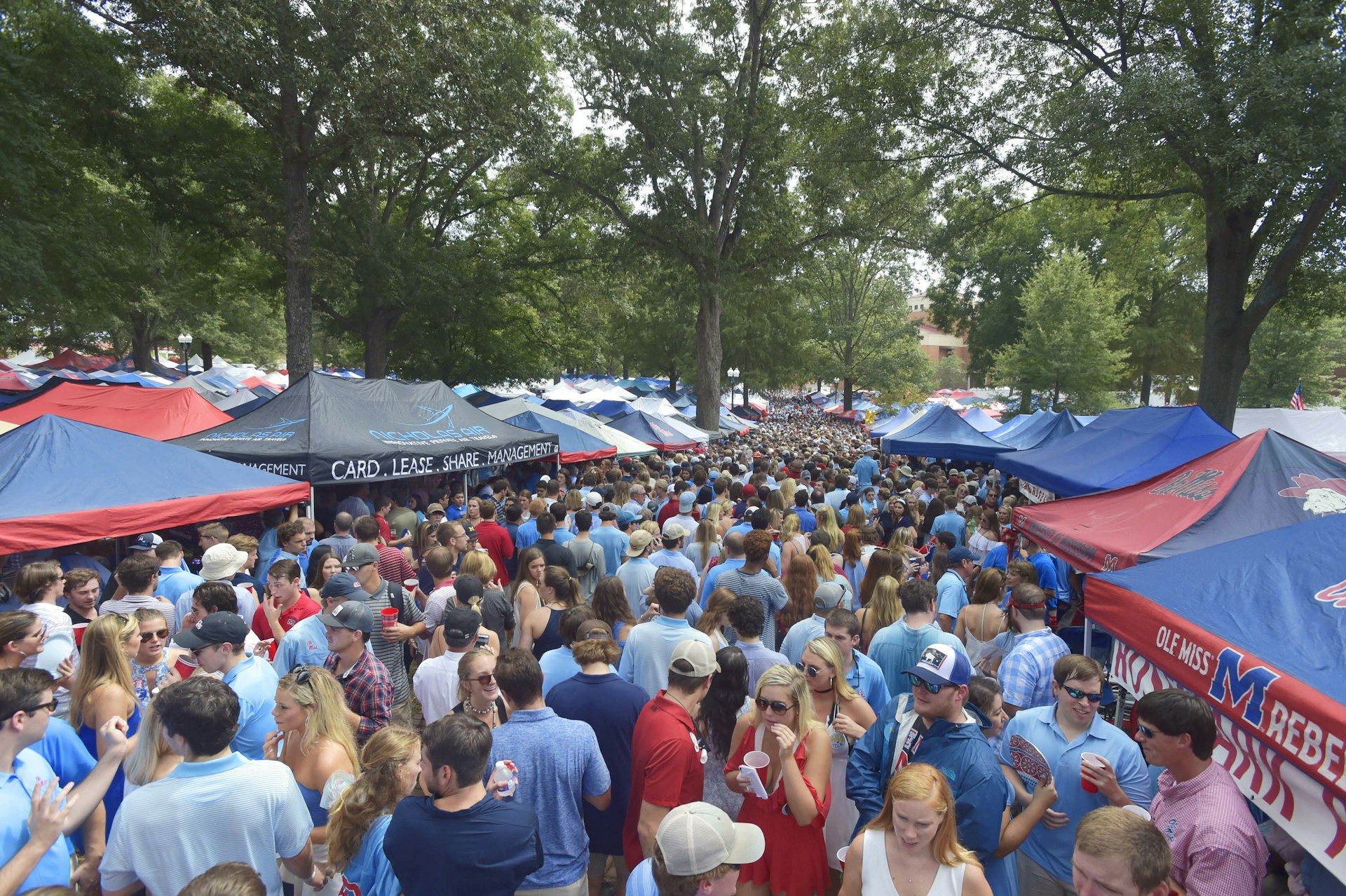 Pre-game parties at the Grove are legendary and a bucket list item for any college football fan © Austin Mcafee/CSM/REX/Shutterstock 