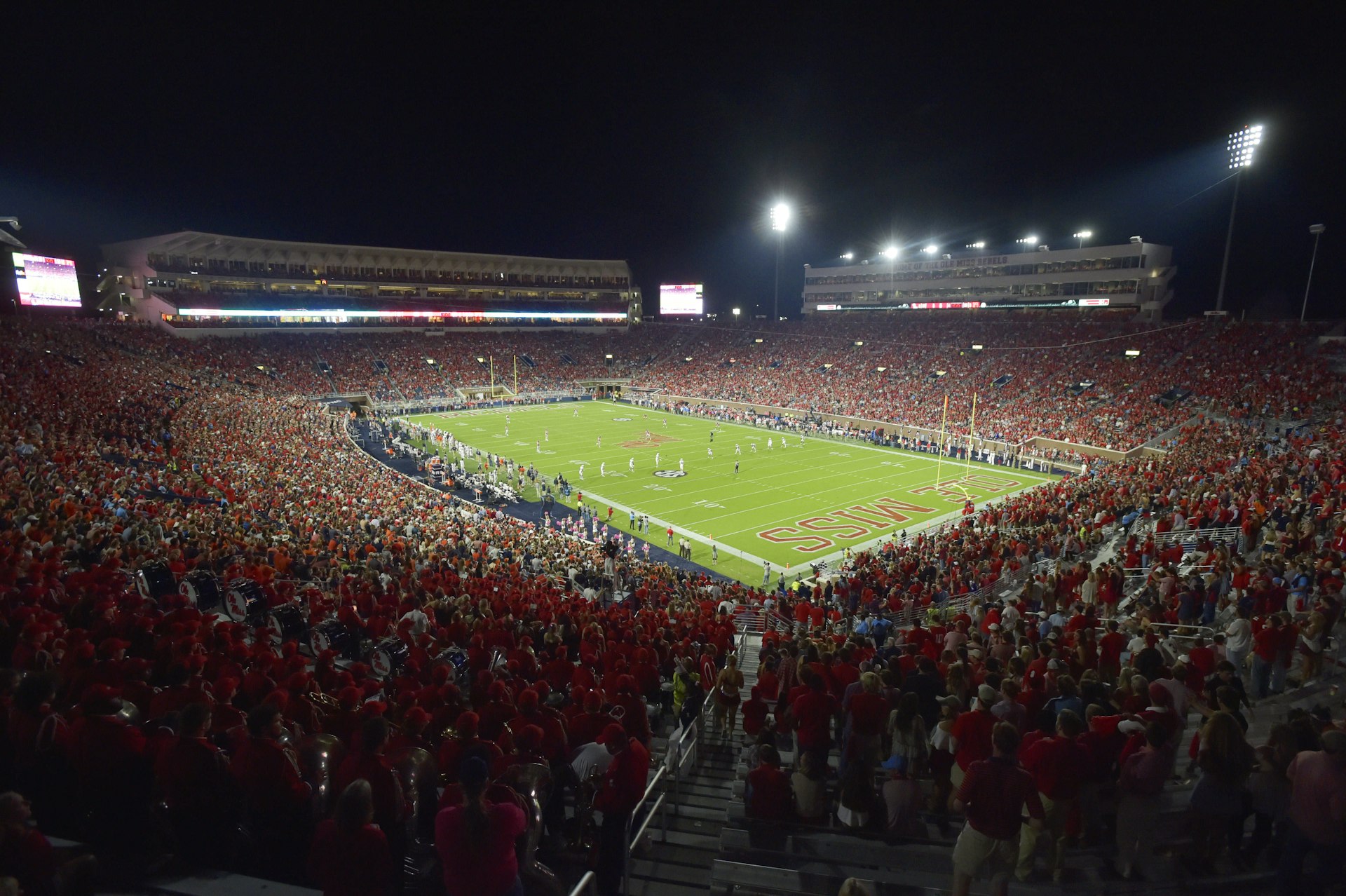 Football under the lights at Ole Miss © Austin Mcafee/CSM/REX/Shutterstock 