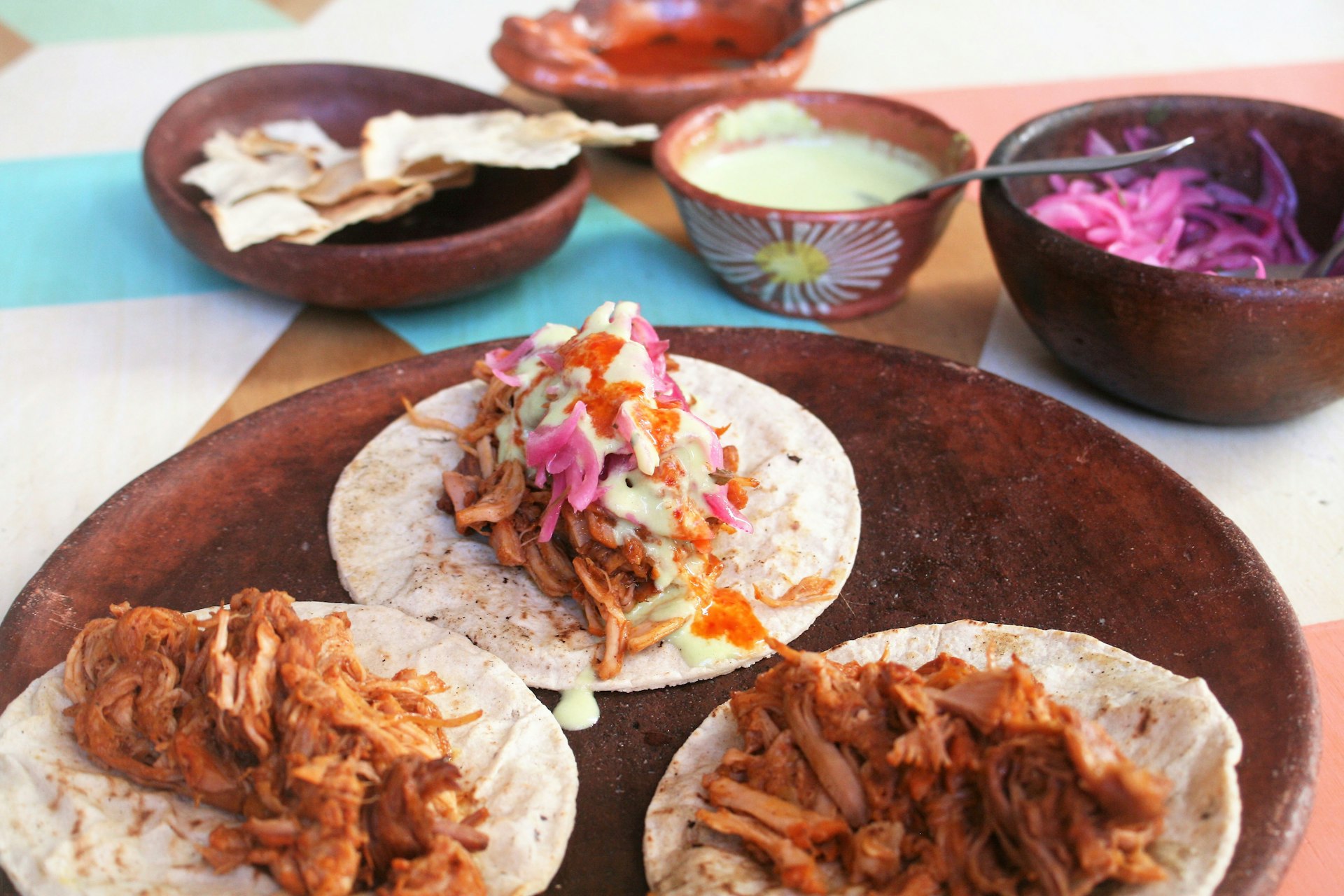 Conchinita pibil tacos at Casa Taviche