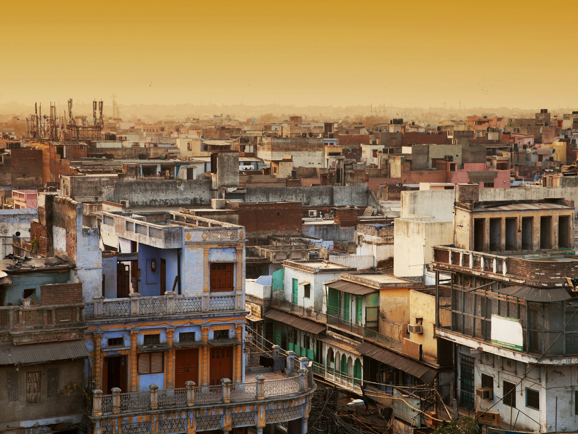 A view over the rooftops of Delhi