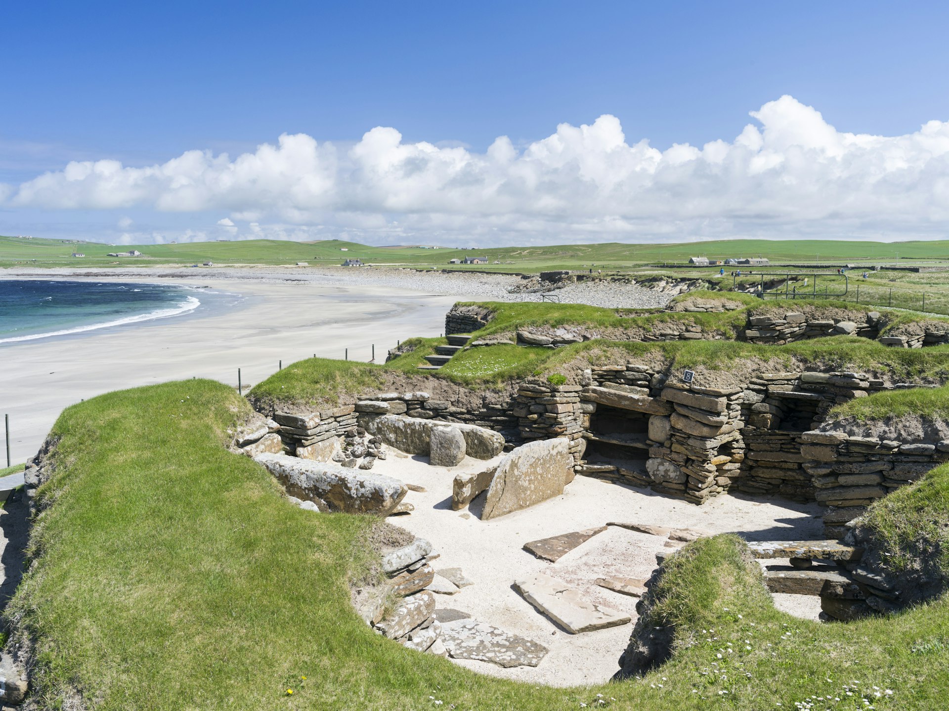 The remains of the Stone Age settlement Skara Brae, Orkney © Danita Delimont / Getty Images