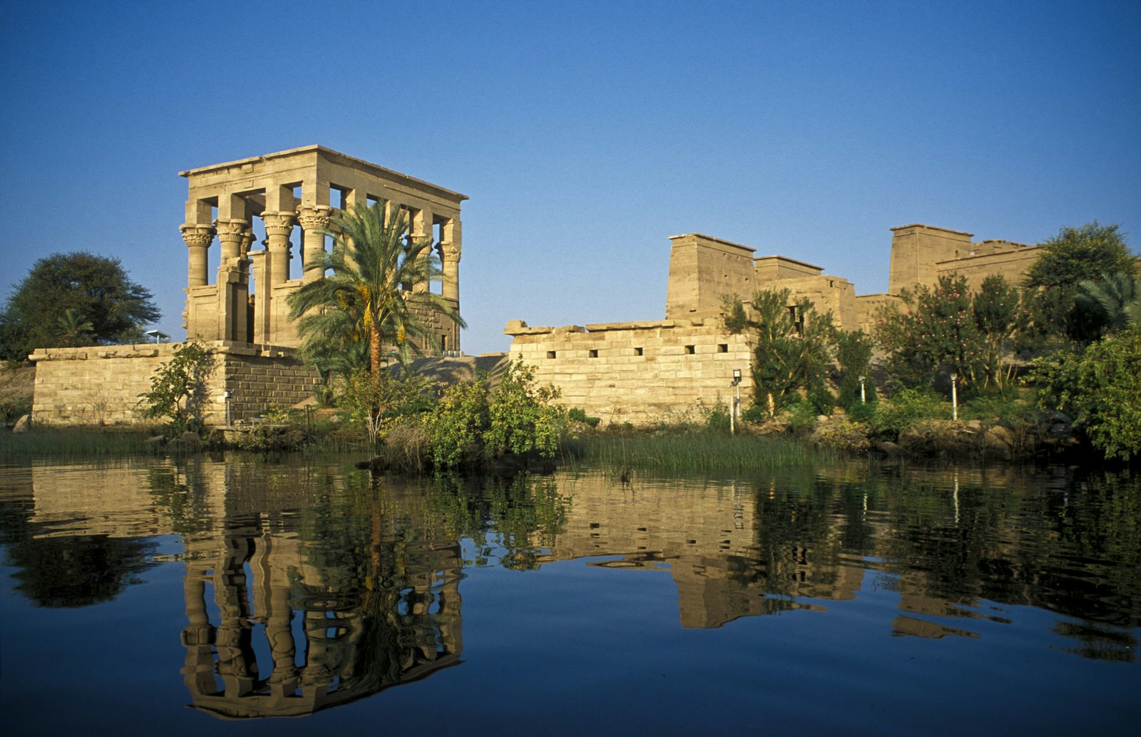View from the water of the temple of Isis on Philae. Image by Steve Duchesne / Getty Images