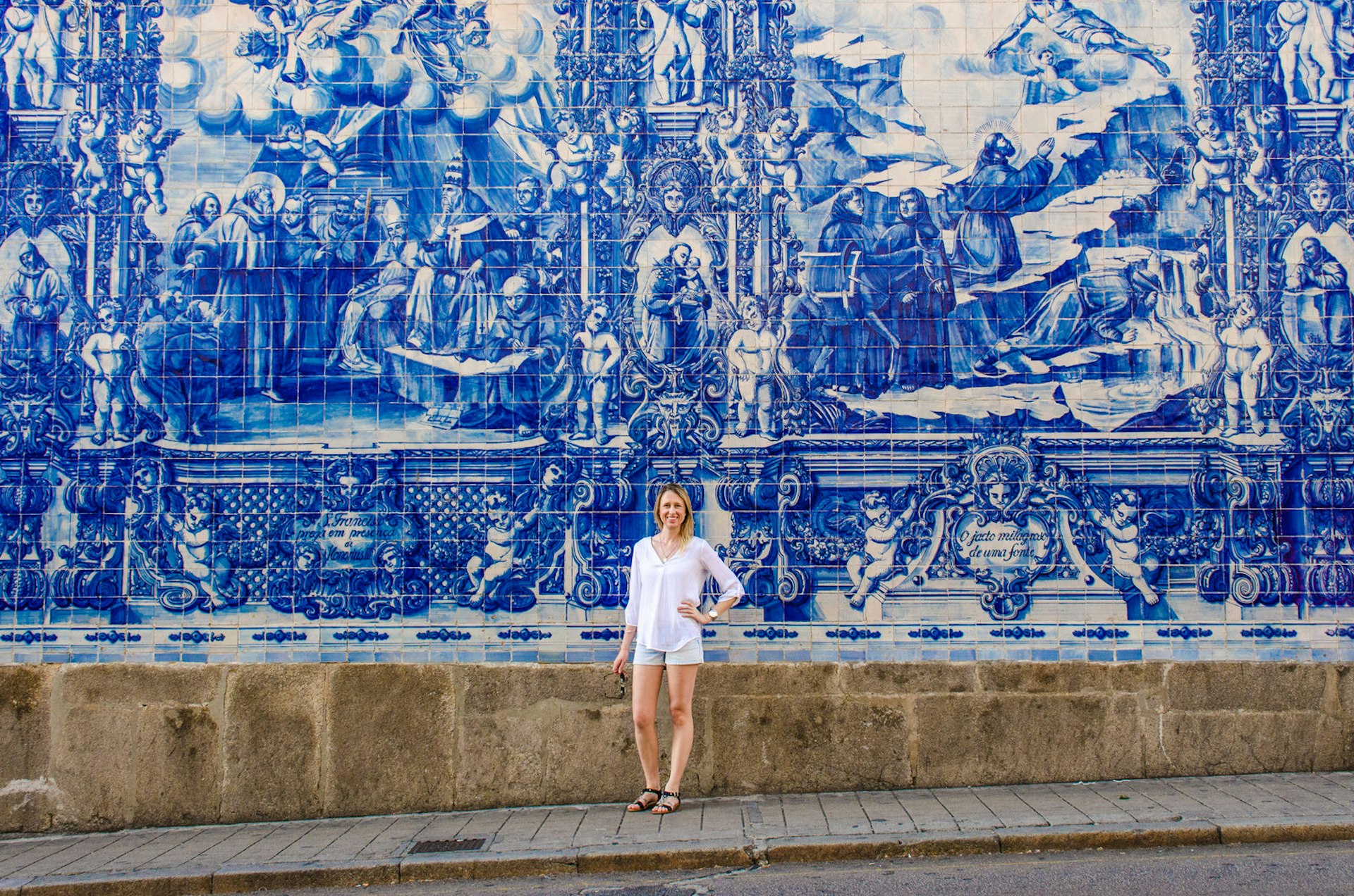 Emily out on the (azulejo) tiles in Porto © Emily McAuliffe / Lonely Planet