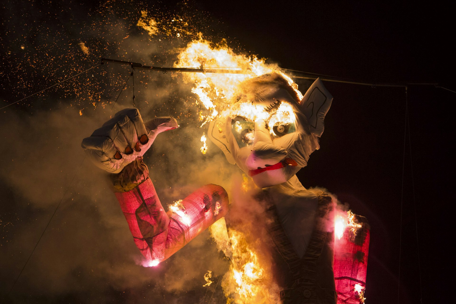 A huge marionette on fire at the climax of Santa Fe's Burning of Zozobra © Adria Malcolm / Getty Images