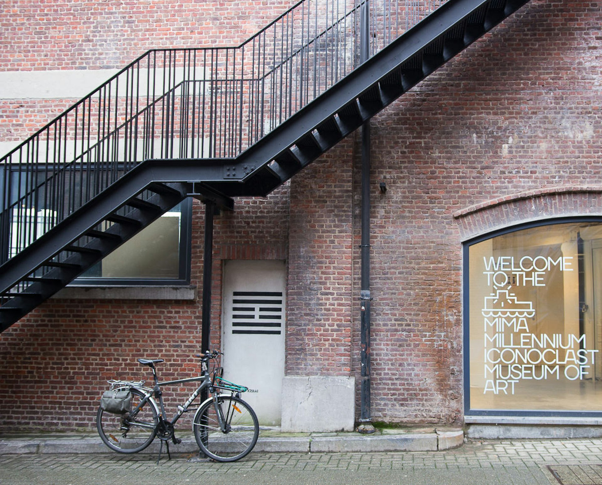 The exterior of the Millennium Iconoclast Museum of Art (MIMA) in Brussels, Belgium