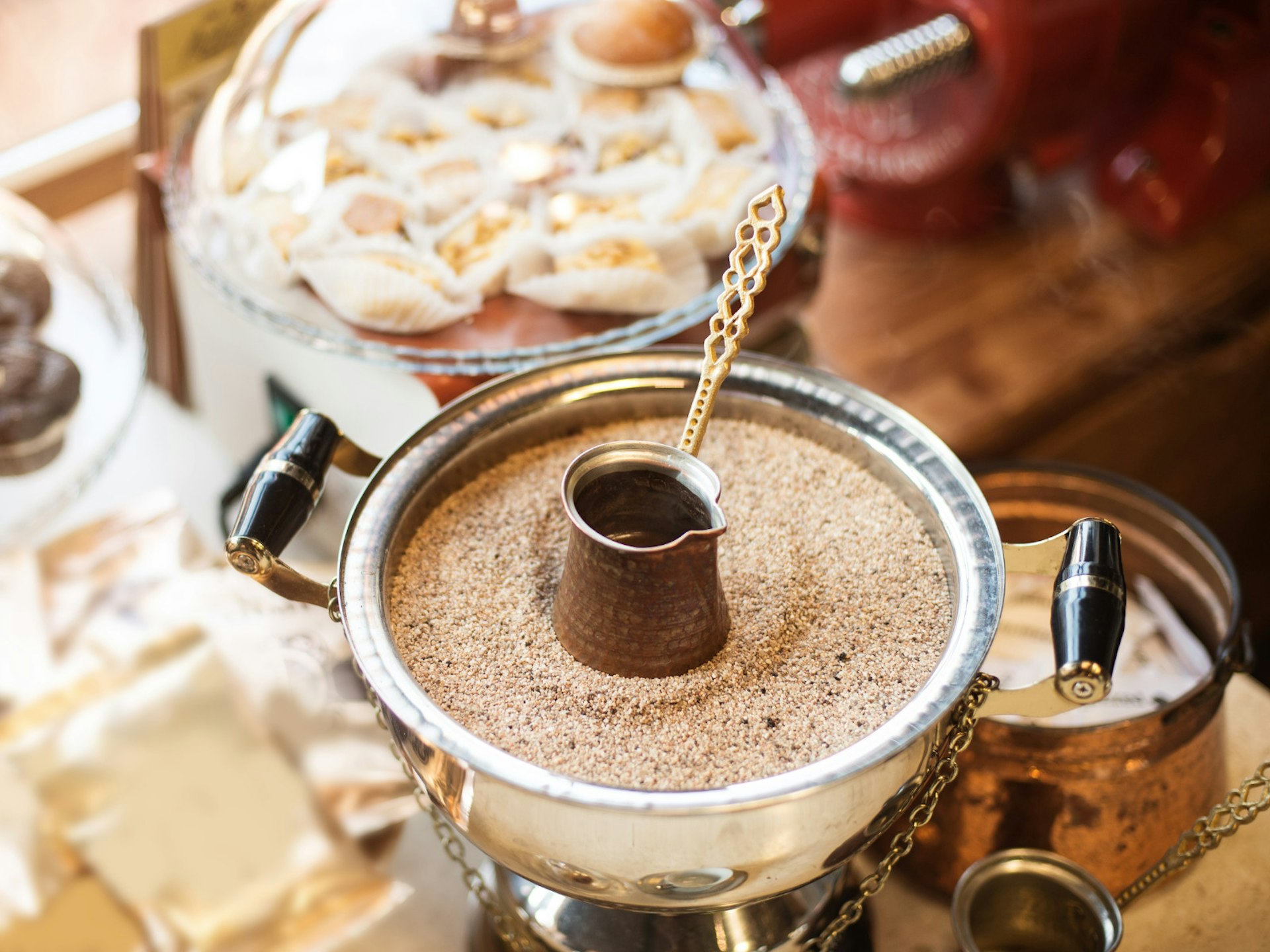 You can still see Turkish coffee prepared the traditional way in a Tirana cafe © Alla Simacheva / Shutterstock