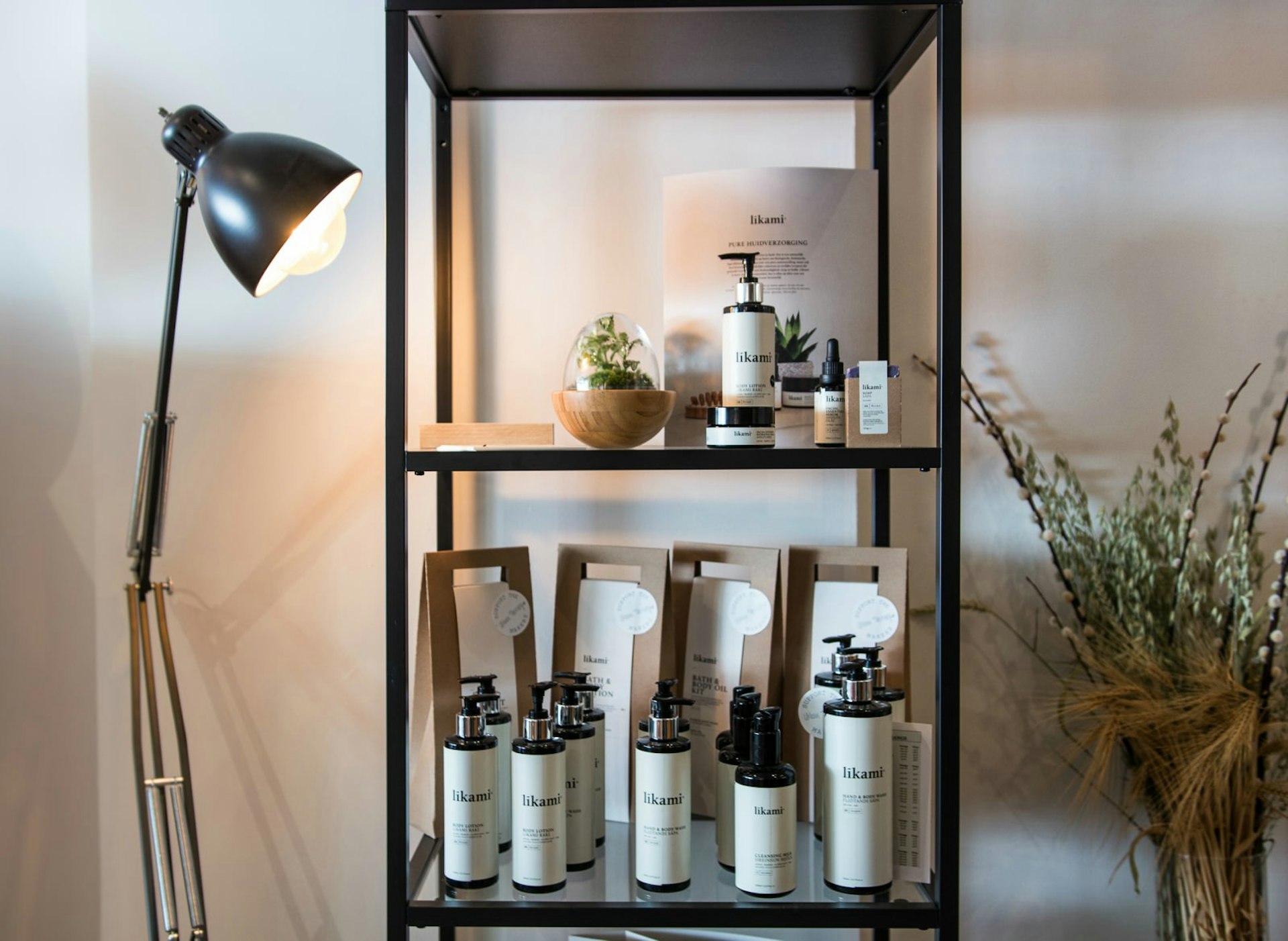 Shelves of lotions and potions at the Urban Therapy store in Brussels, Belgium