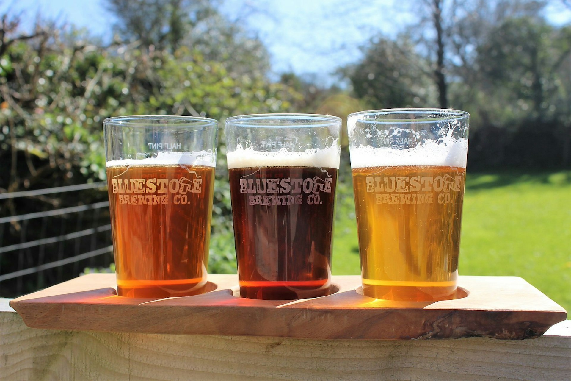 Can't decide which beer to have at Bluestone Brewery? Try all three © Bluestone Brewery