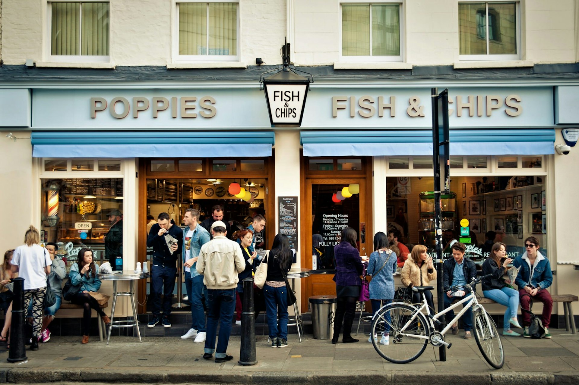 Poppies recreates a 1950s East End fish and chips shop in east London