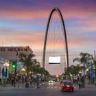 Avenida Revolucion, the main touristic artery in Tijuana with the millennial arch in a perspective © Denis Kabanov / Getty Images