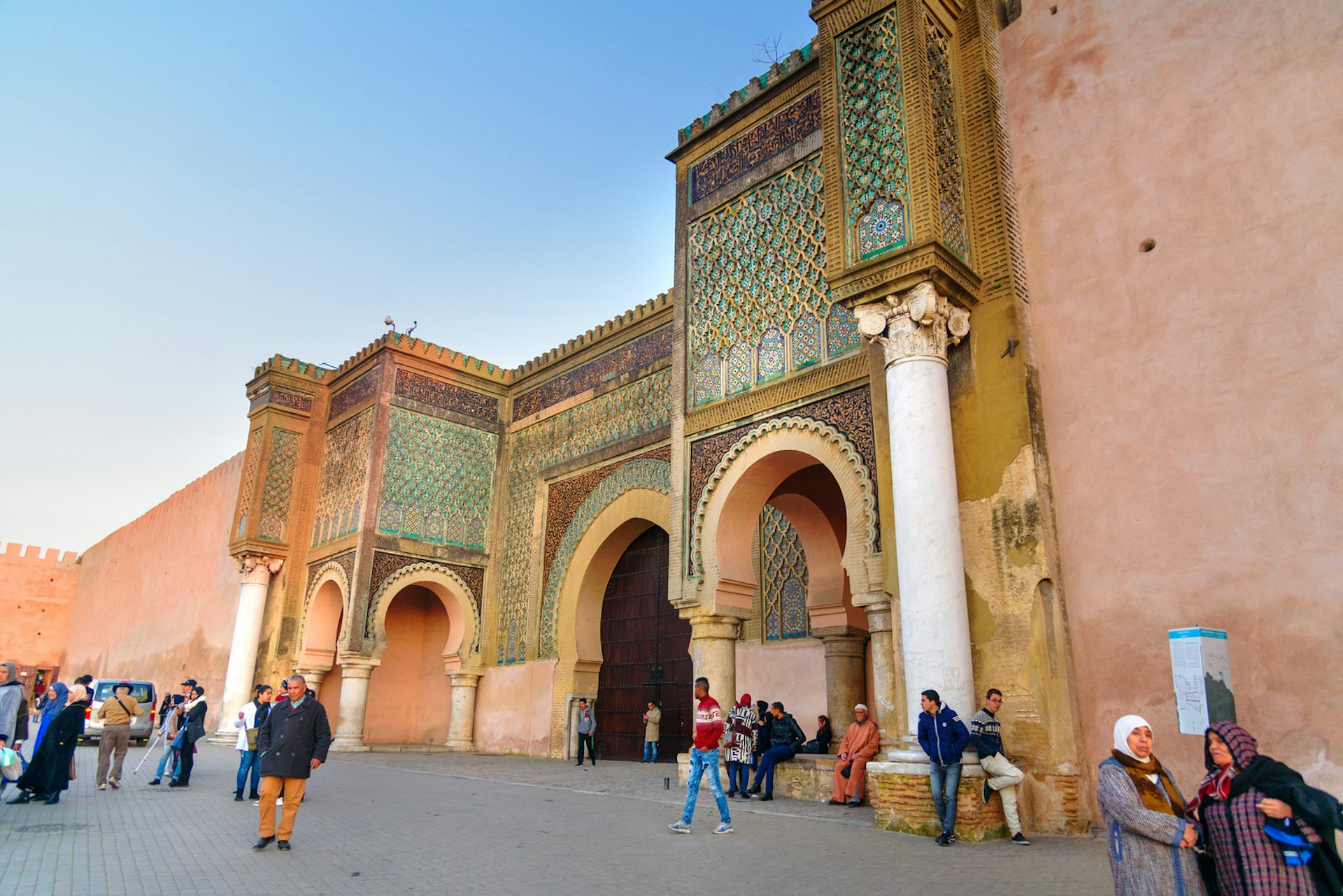 Beautiful Bab El Mansour was built from plundered materials when the capital was moved from Marrakesh to Meknès © Elena Odareeva / Shutterstock