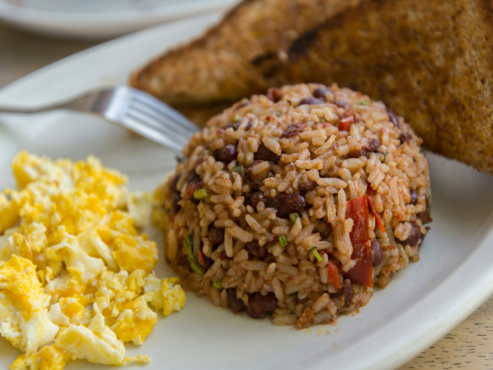 Gallo Pinto is a typical Costa Rican breakfast made of rice and beans. It's traditionally served with eggs © Maria Esther Abissi / Lonely Planet