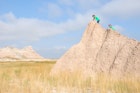 Features - Two boys hiking in Badlands National Park, South Dakota