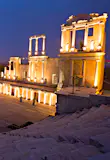Illuminated ancient amphitheatre of Philippopolis in Plovdiv © Nickolay Kunev / 500px