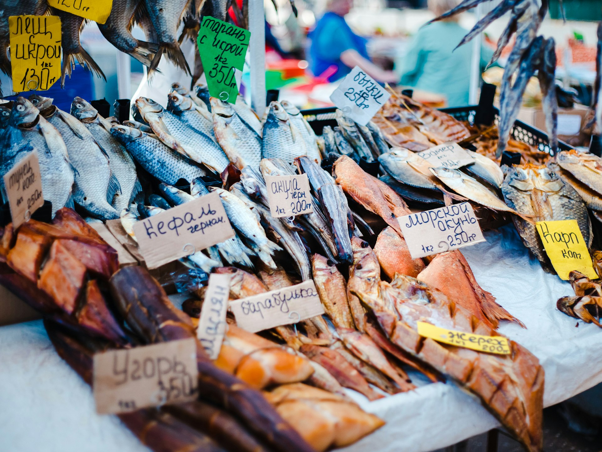 Dried and smoked fish for sale at Odesa's hectic Privoz Market, the largest in Ukraine © jaras72 / Shutterstock