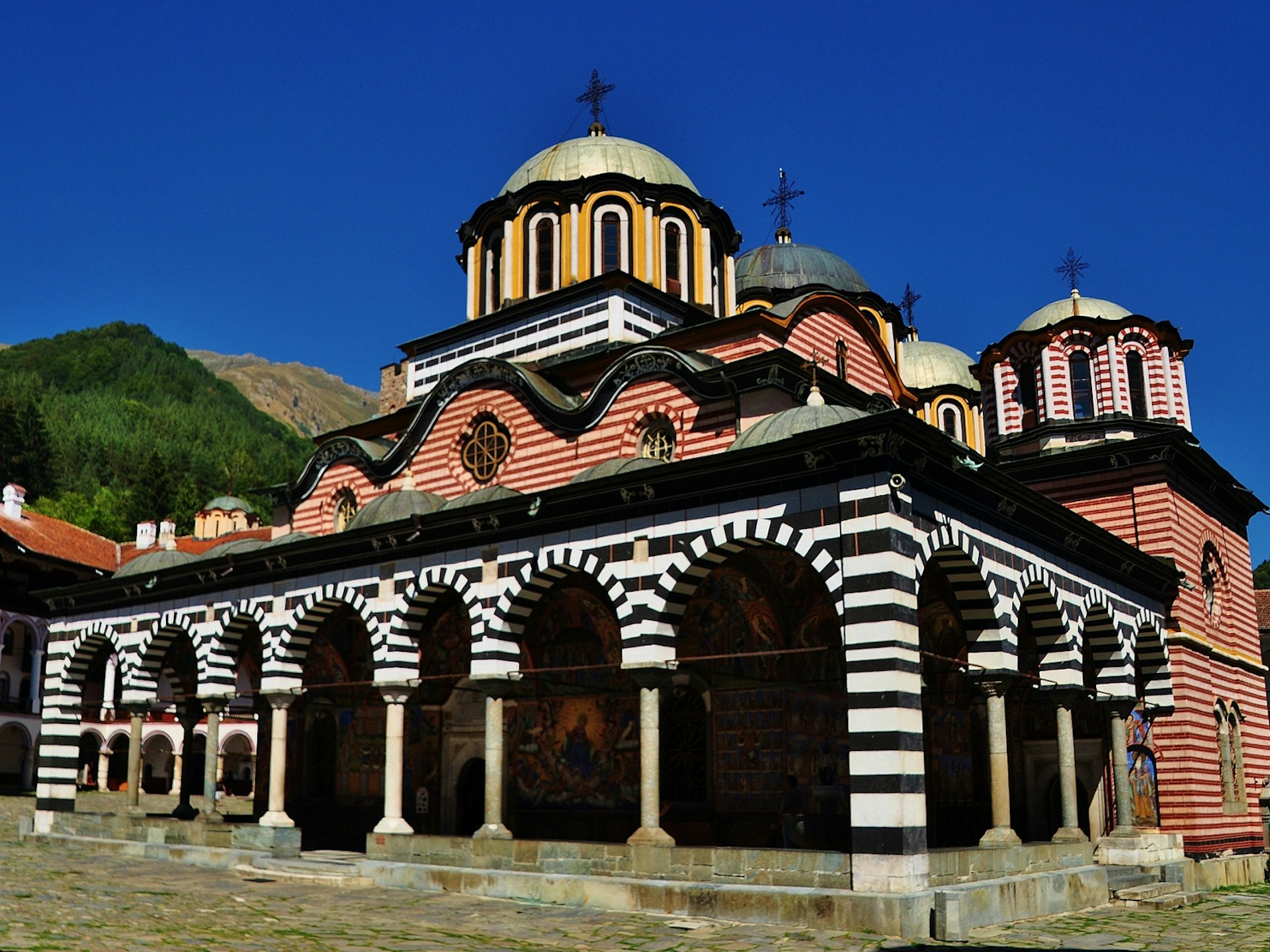 The colourful Rila Monastery, one of Bulgaria's most sacred sites © K.O.Photography / Shutterstock