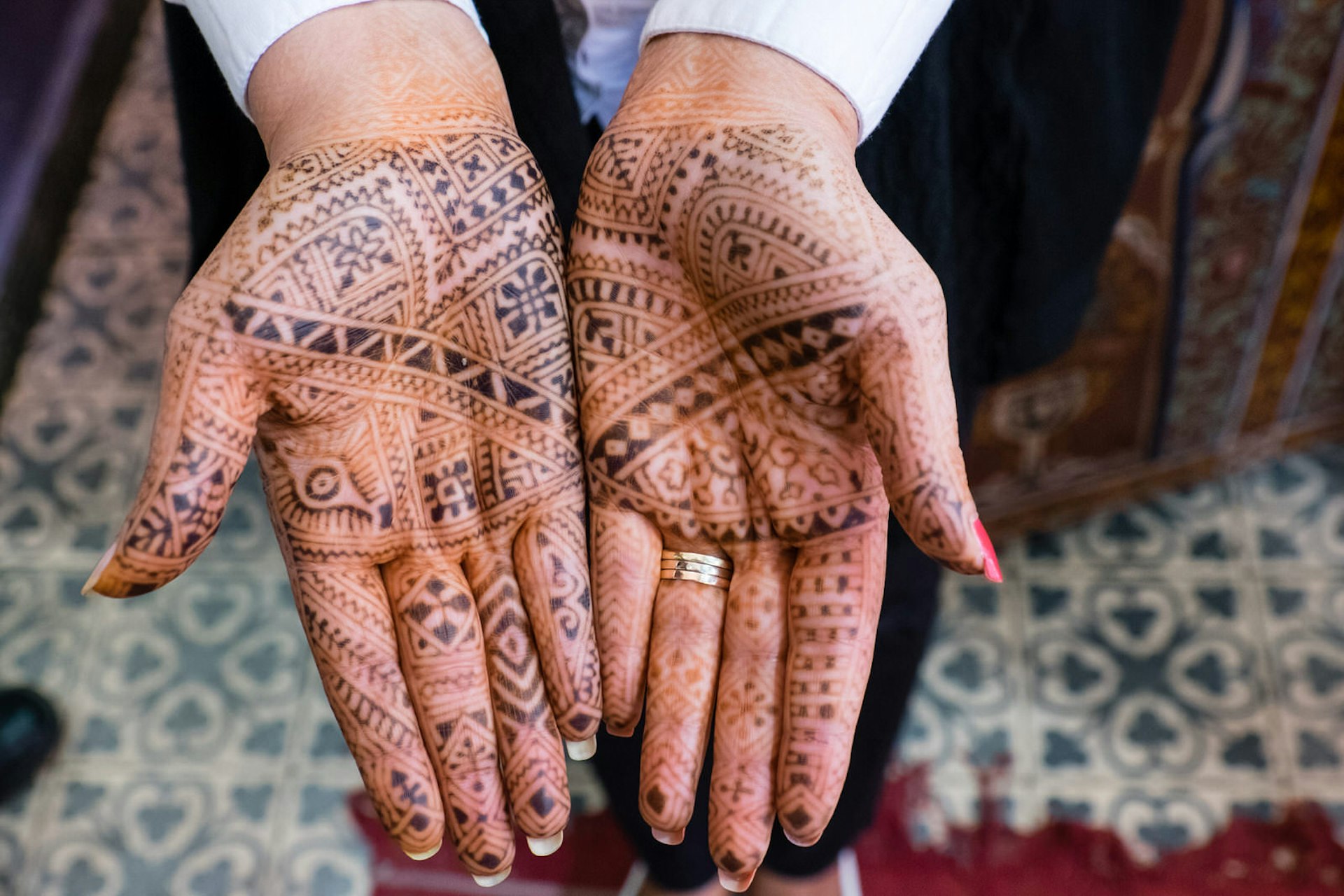 Henna on hands, Marrakesh, Morocco