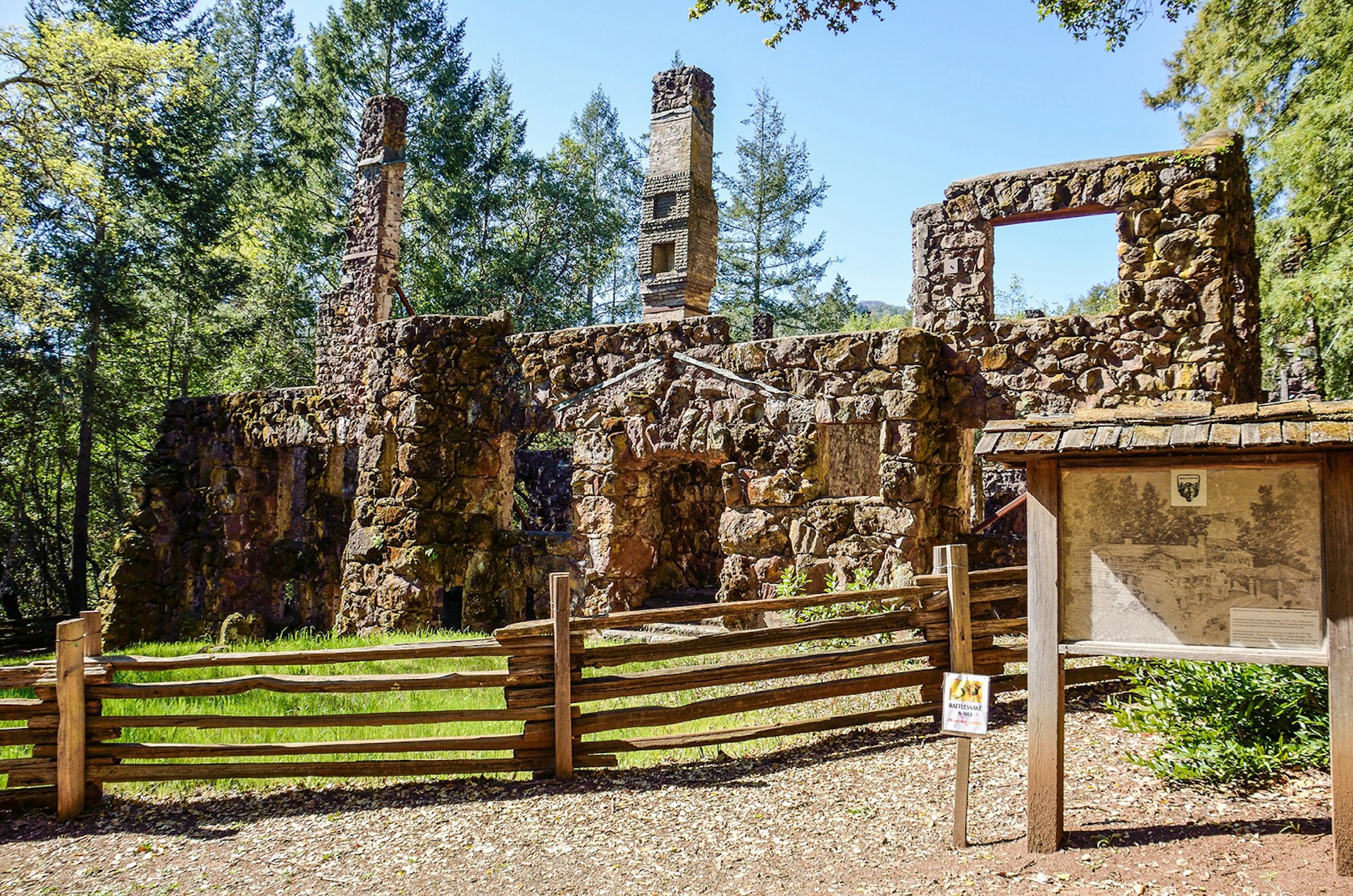 A stone house in Jack London State Historic Park, California