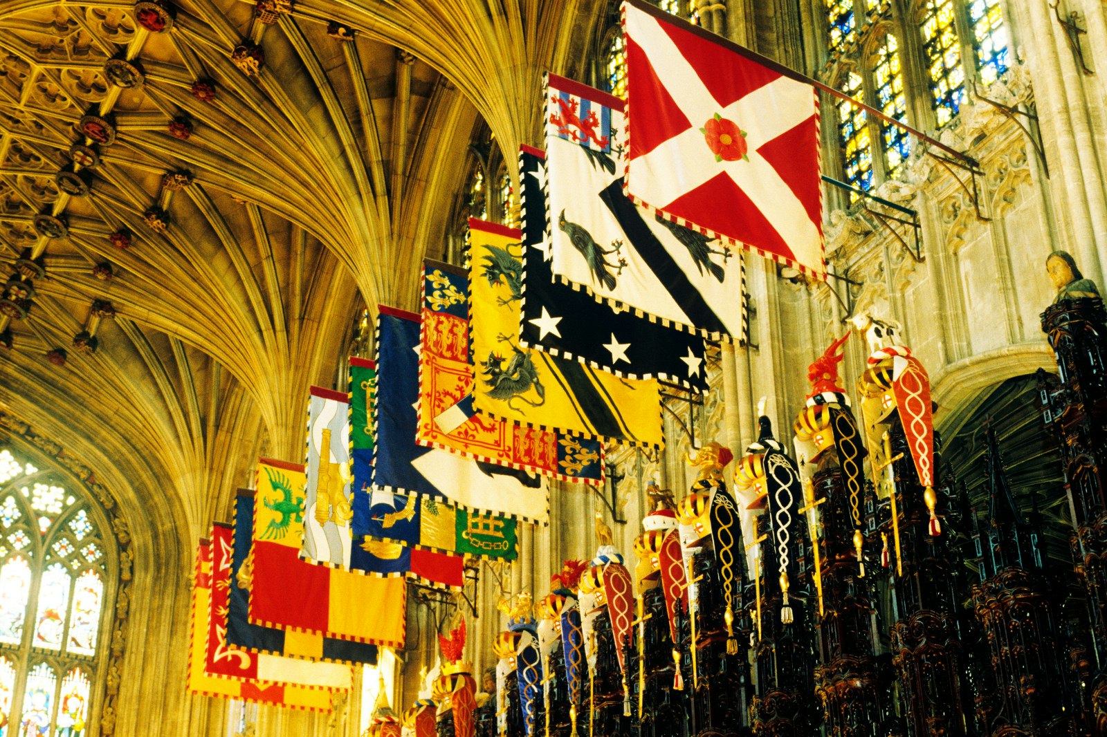 The banners of the Garter Knights in St George's Chapel © Neil Holmes / Getty Images