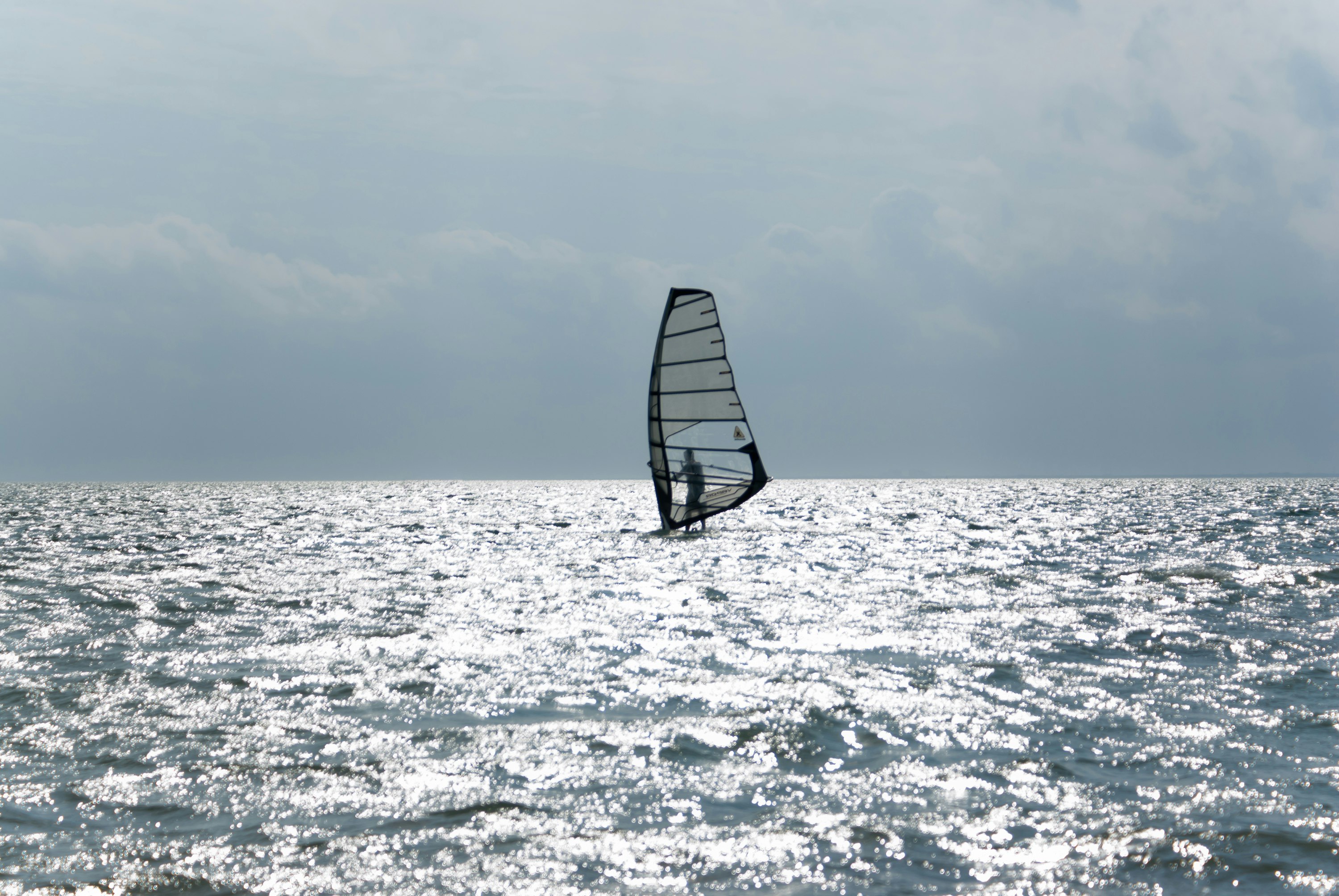 Windsurfer on the water near Key Biscayne, Florida