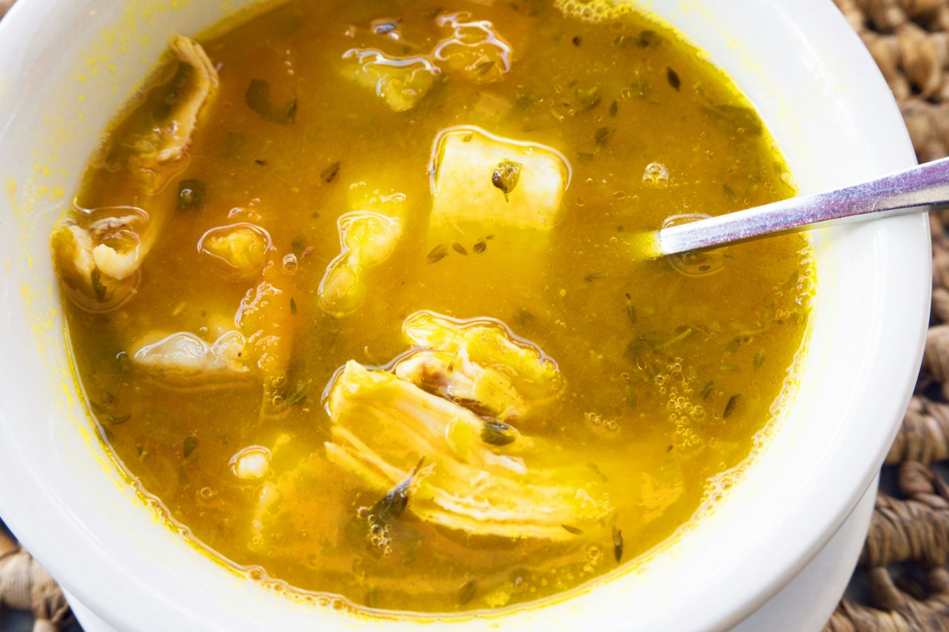 Bajan chicken soup is a popular dish among locals Lebawit Lily Girma / Lonely Planet 