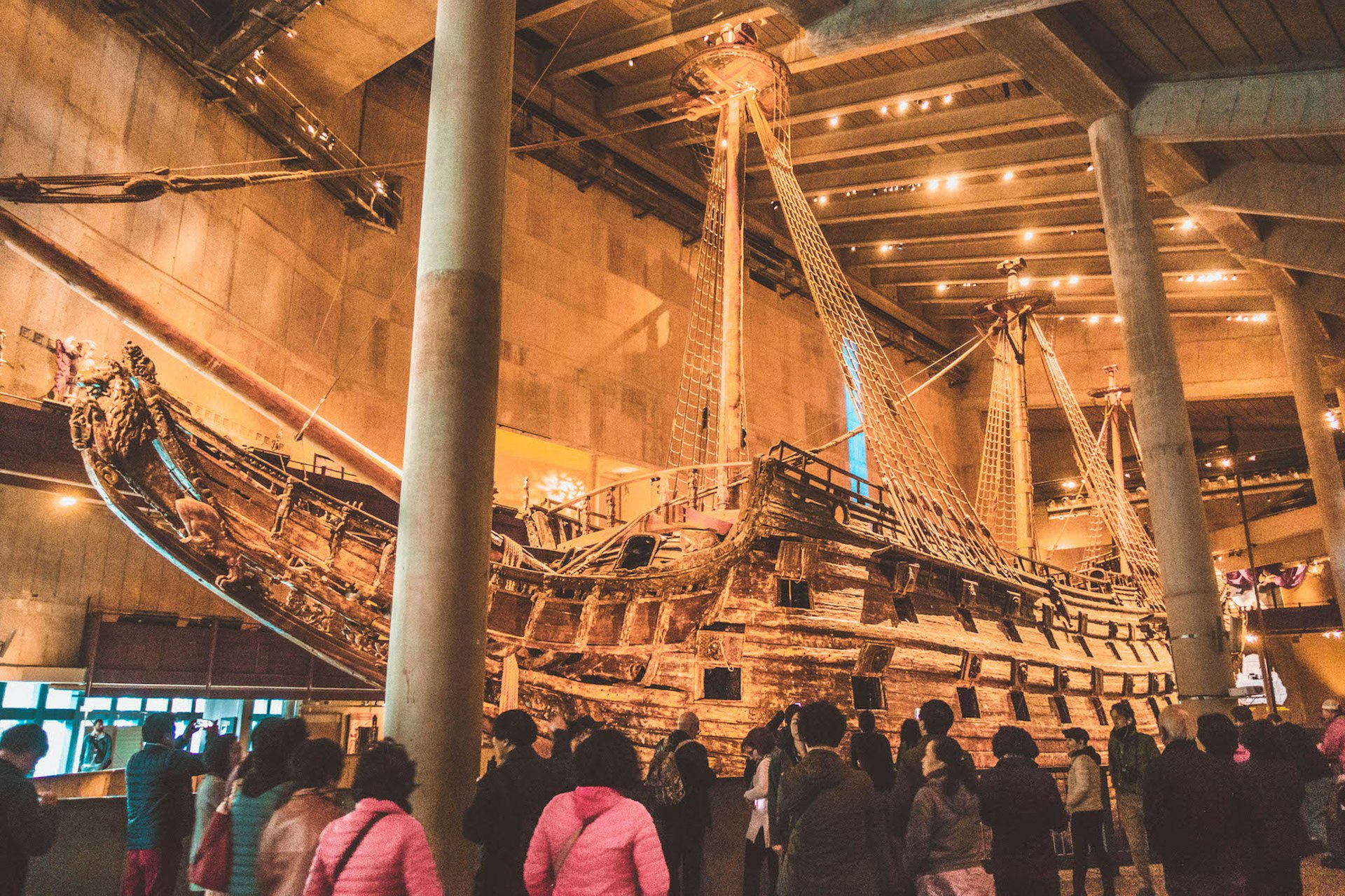 Inside Vasamuseet, crowds are gathered around the ill-fated 17th-century warship © Megan & Whitney Bacon-Evans / Lonely Planet