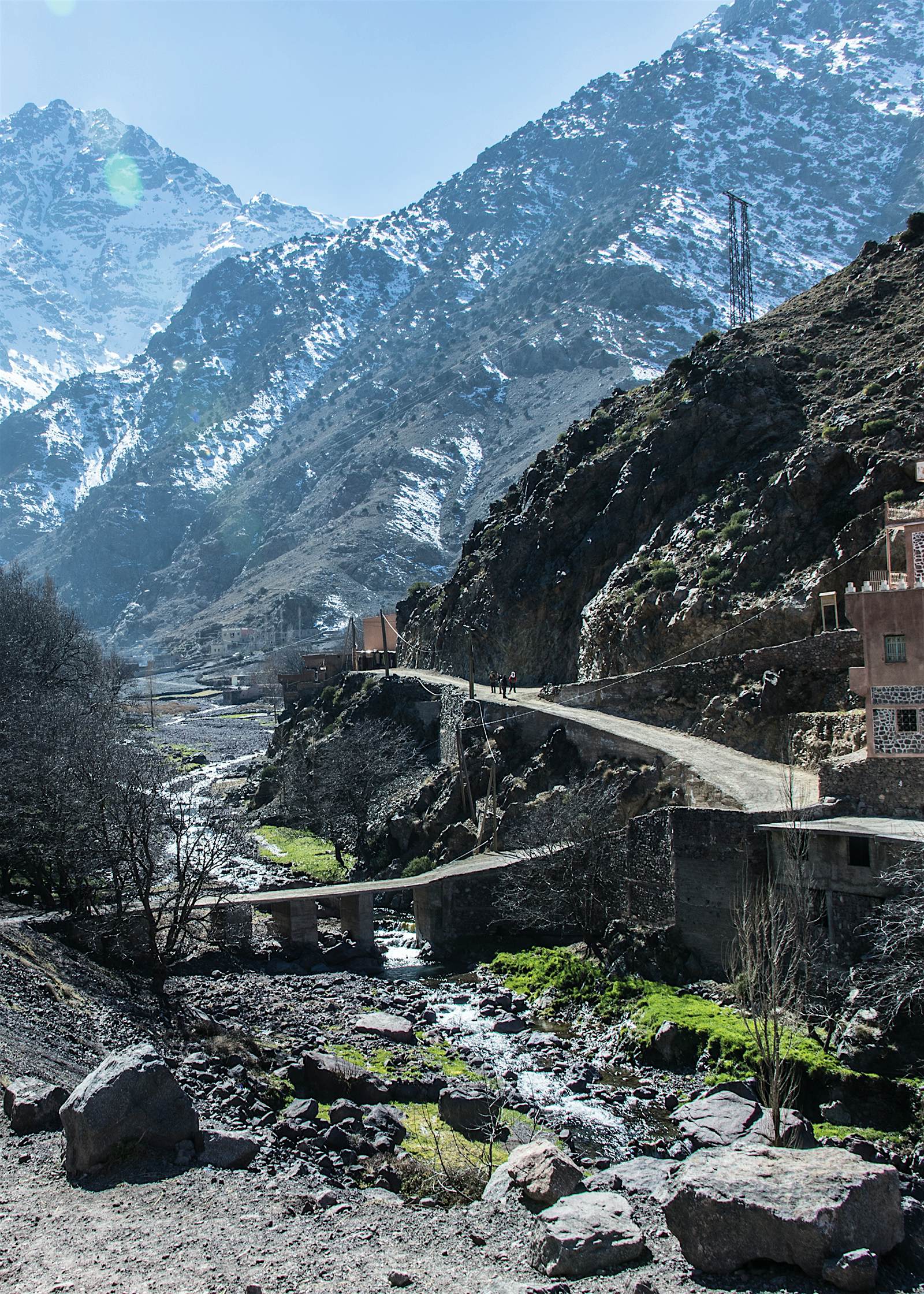 Features - Mount Toubkal National Park A track leading toward Morocco’s Mt Toubkal, the tallest mountain in North Africa © soren-asher / Getty Image
