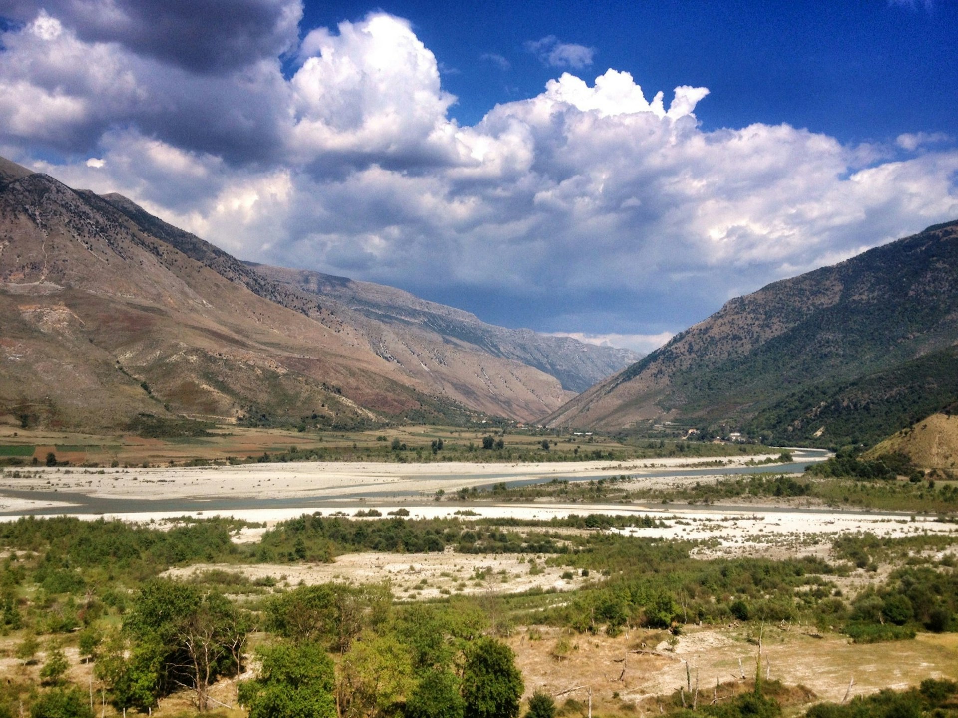 A mountainous river valley in Albania’s picturesque Tepelene District © Larissa Olenicoff / Lonely Planet