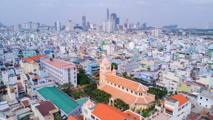 En fågelperspektiv över bostadsområdet i Ho Chi Minh City © Gabriel Rovick / Lonely Planet