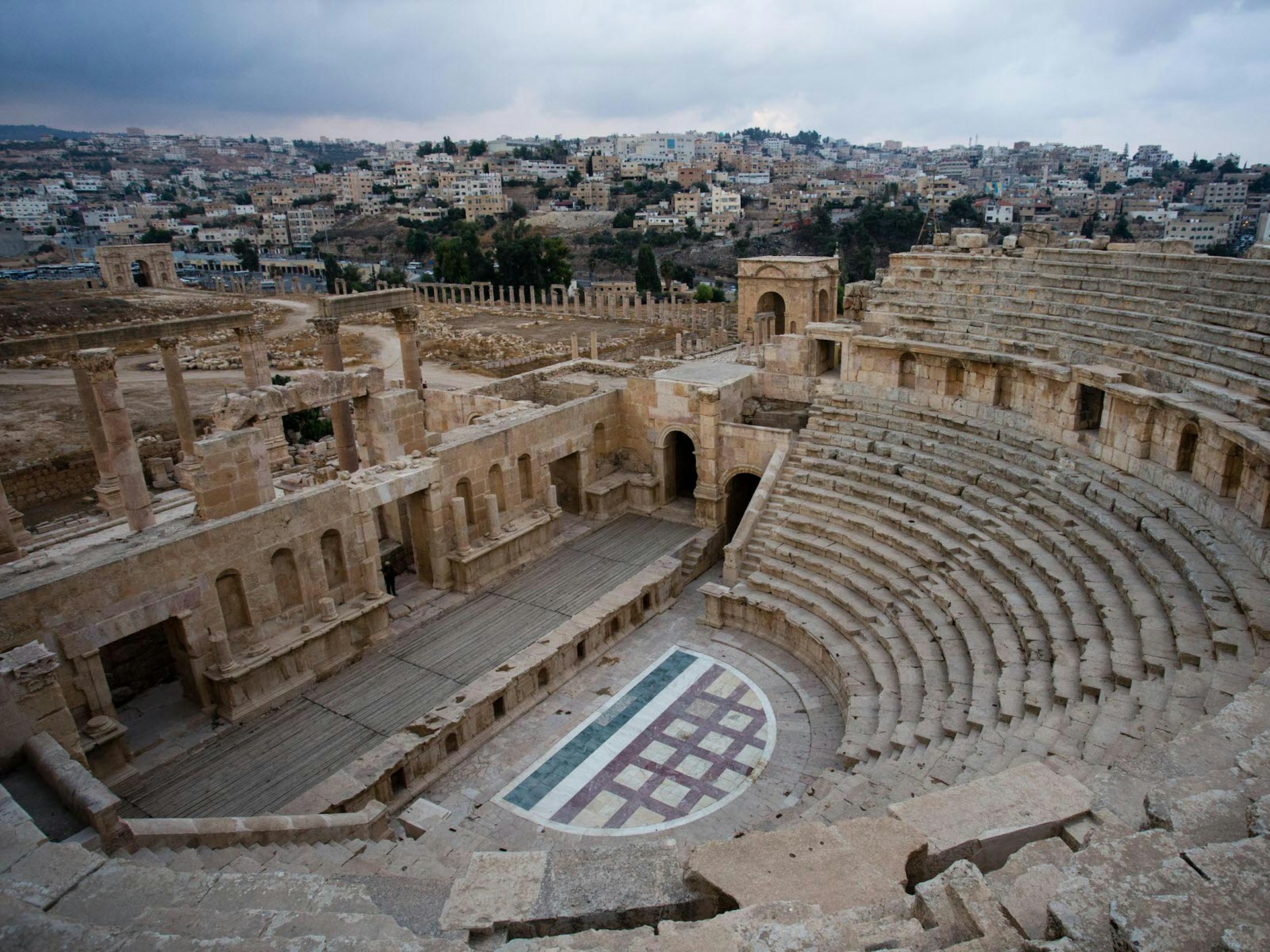 Hippodrome amphitheatre in the ruined city of Jerash, Jordan © Stephen Lioy / Lonely Planet