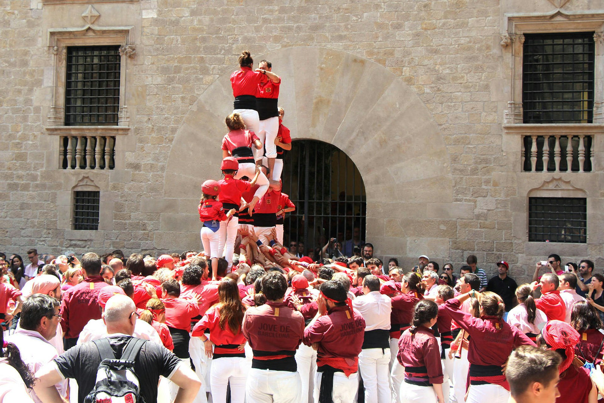 Castellers (people who build human castles) are a regular sight during Barcelona festivals © Ivan Smuk / Shutterstock