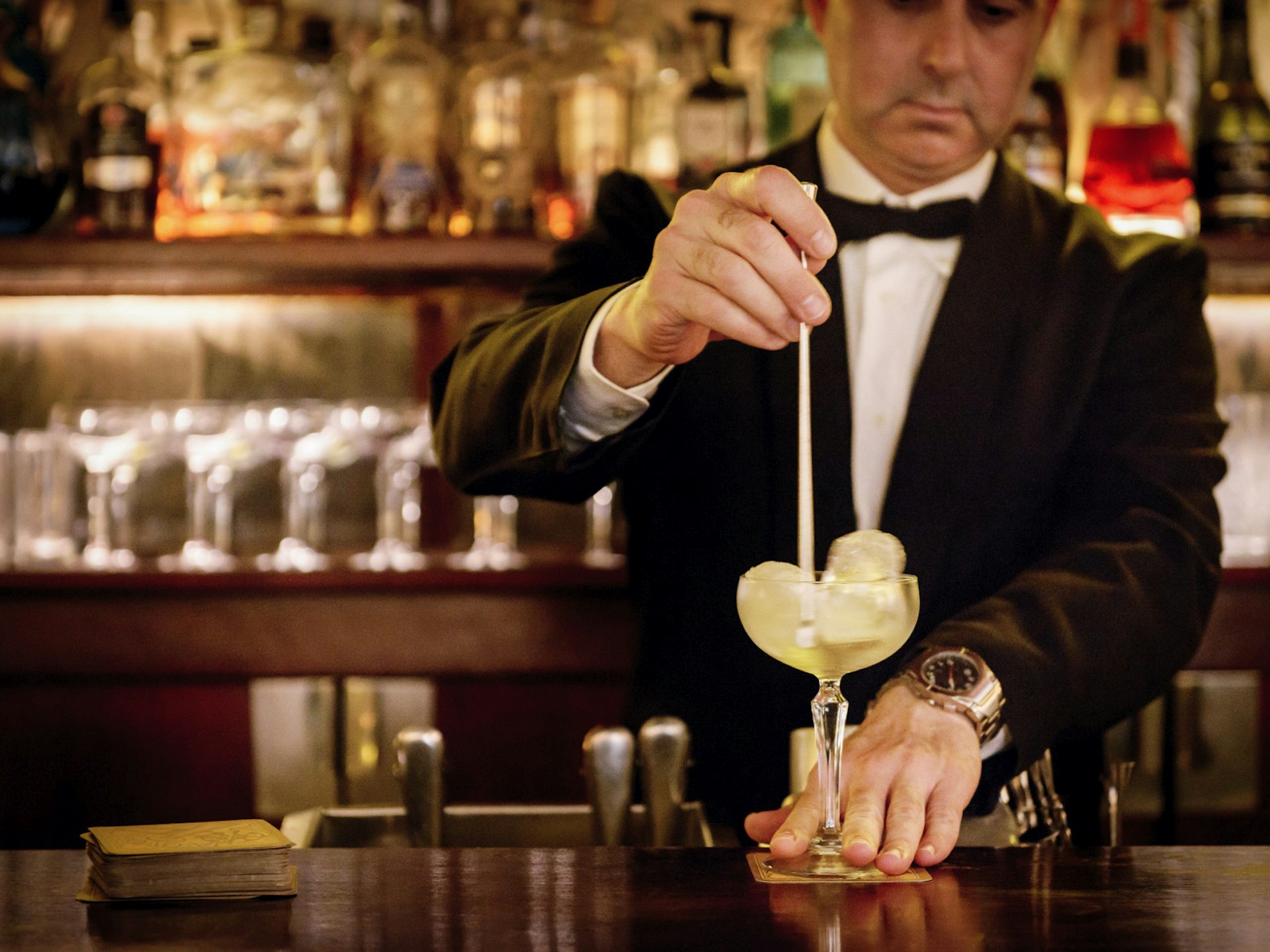 Serious stirring at Dry Martini © Jonathan Stokes / Lonely Planet