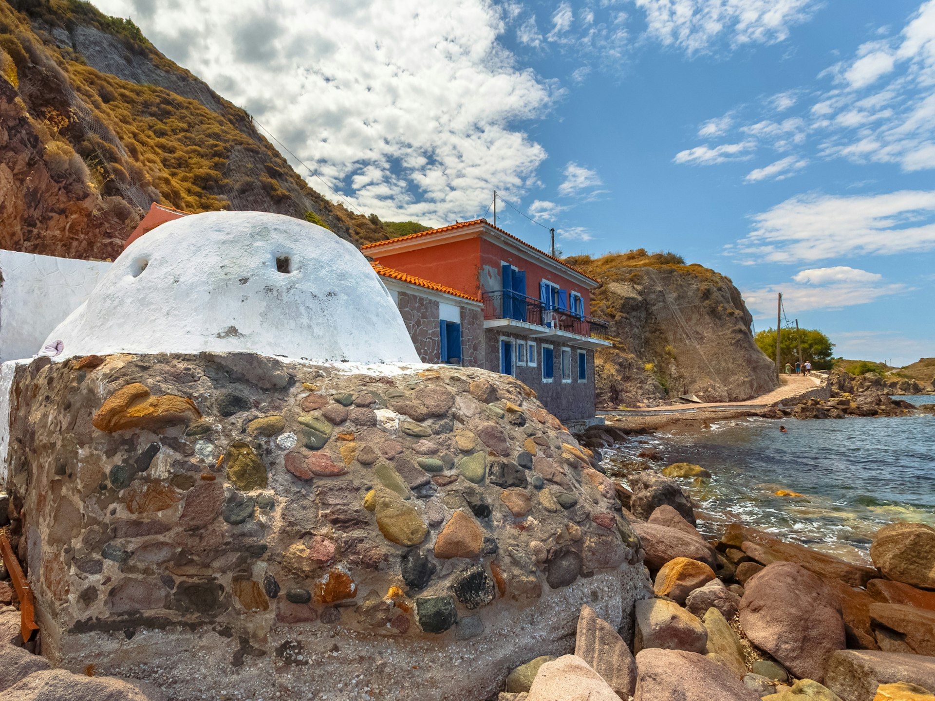 The famous Mineral Baths of Eftalou near Mytilini Town on Lesvos © Nick Pavlakis / Shutterstock