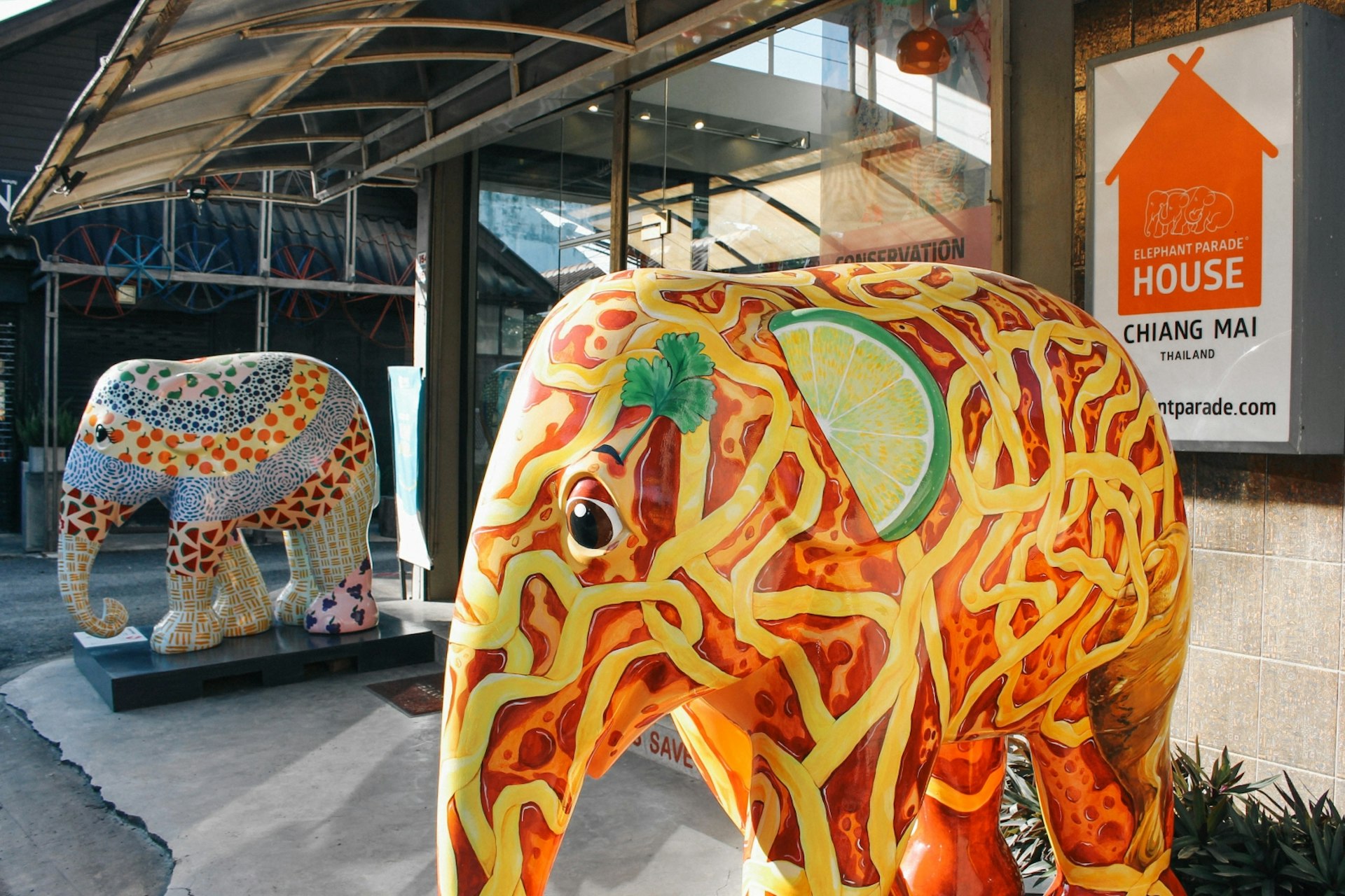 The Elephant Parade House organisation raises awareness for Asian elephant welfare with artistic elephant statues © Alana Morgan / Lonely Planet