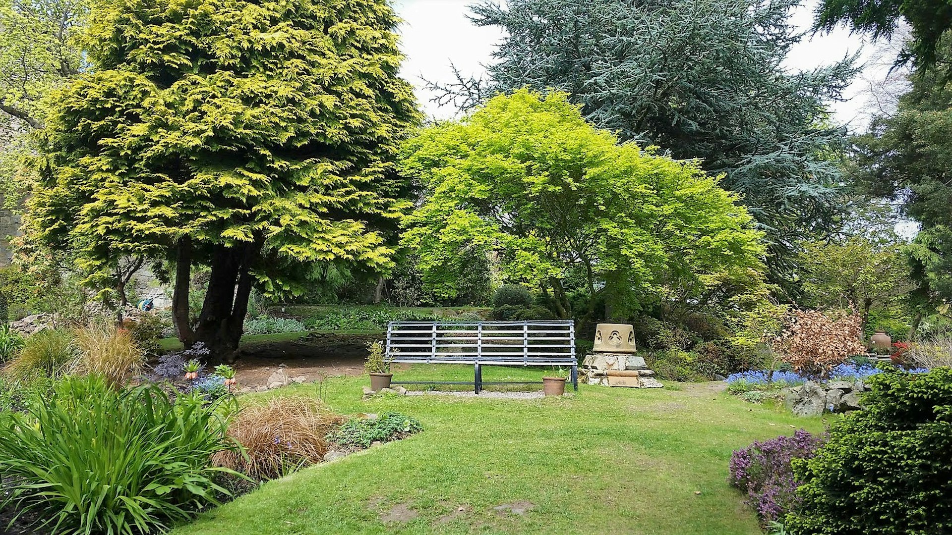One of the perfectly placed benches at Dr Neil's Garden © Chitra Ramaswamy / Lonely Planet