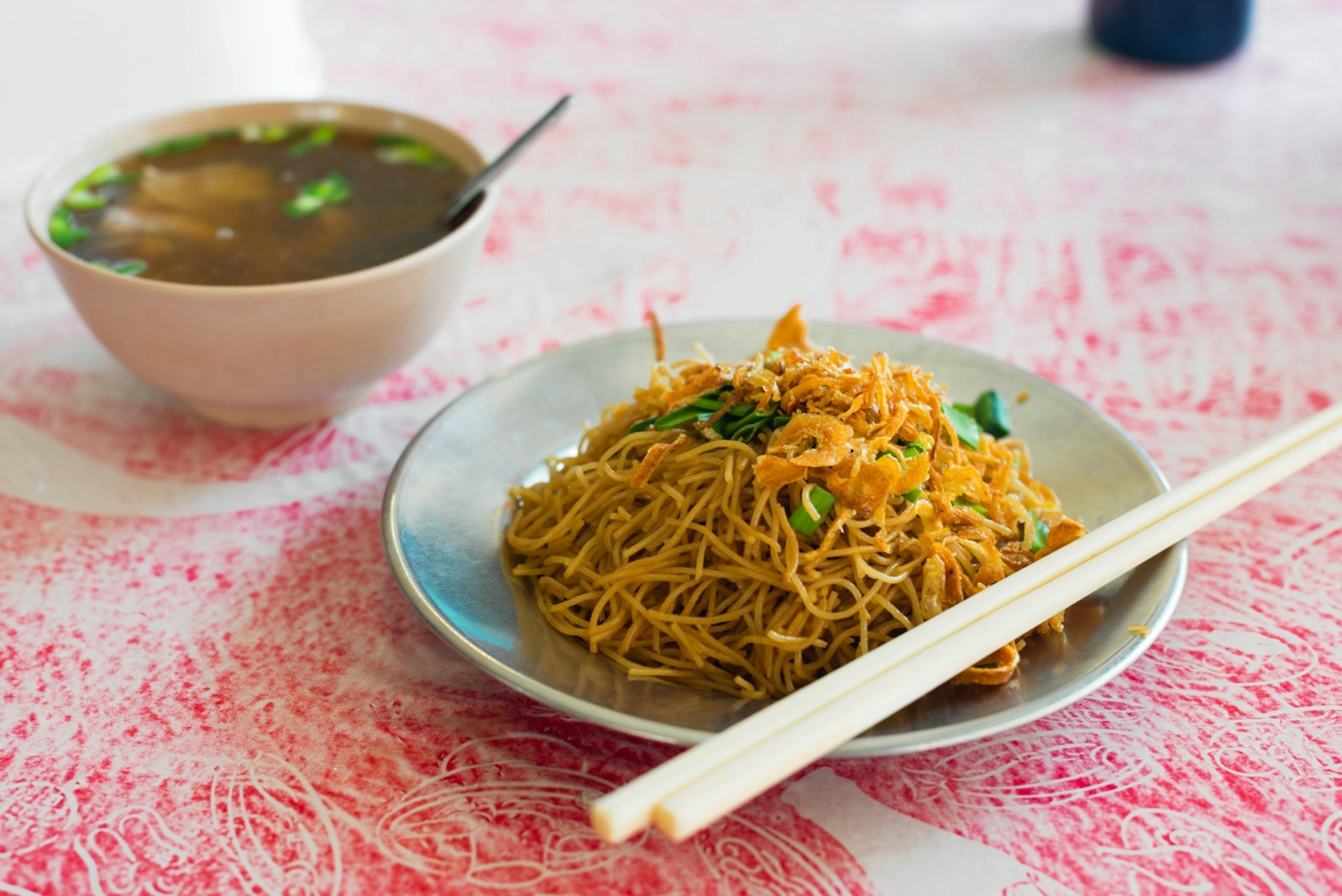 Mee hun, fried noodles in soy sauce served with pork broth, is said to have been invented on Phuket © Austin Bush / Lonely Planet