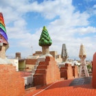 The mosaic chimneys on the roof of Palau Güell © Lisa A / Shutterstock