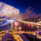 The Scarlet Sails fireworks over the Neva River and Palace Bridge © Drozdin Vladimir / Shutterstock