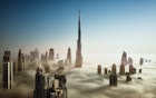 Features - Dubai Skyline in early morning fog