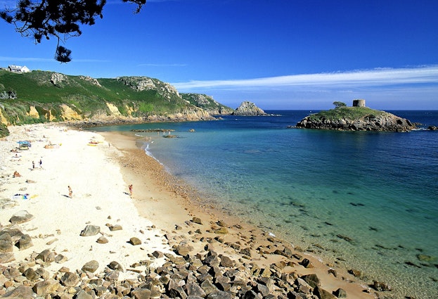 Spectacular beaches like Portelet on Jersey are one of many reasons to visit the Channel Islands © Doug Pearson / Getty Images