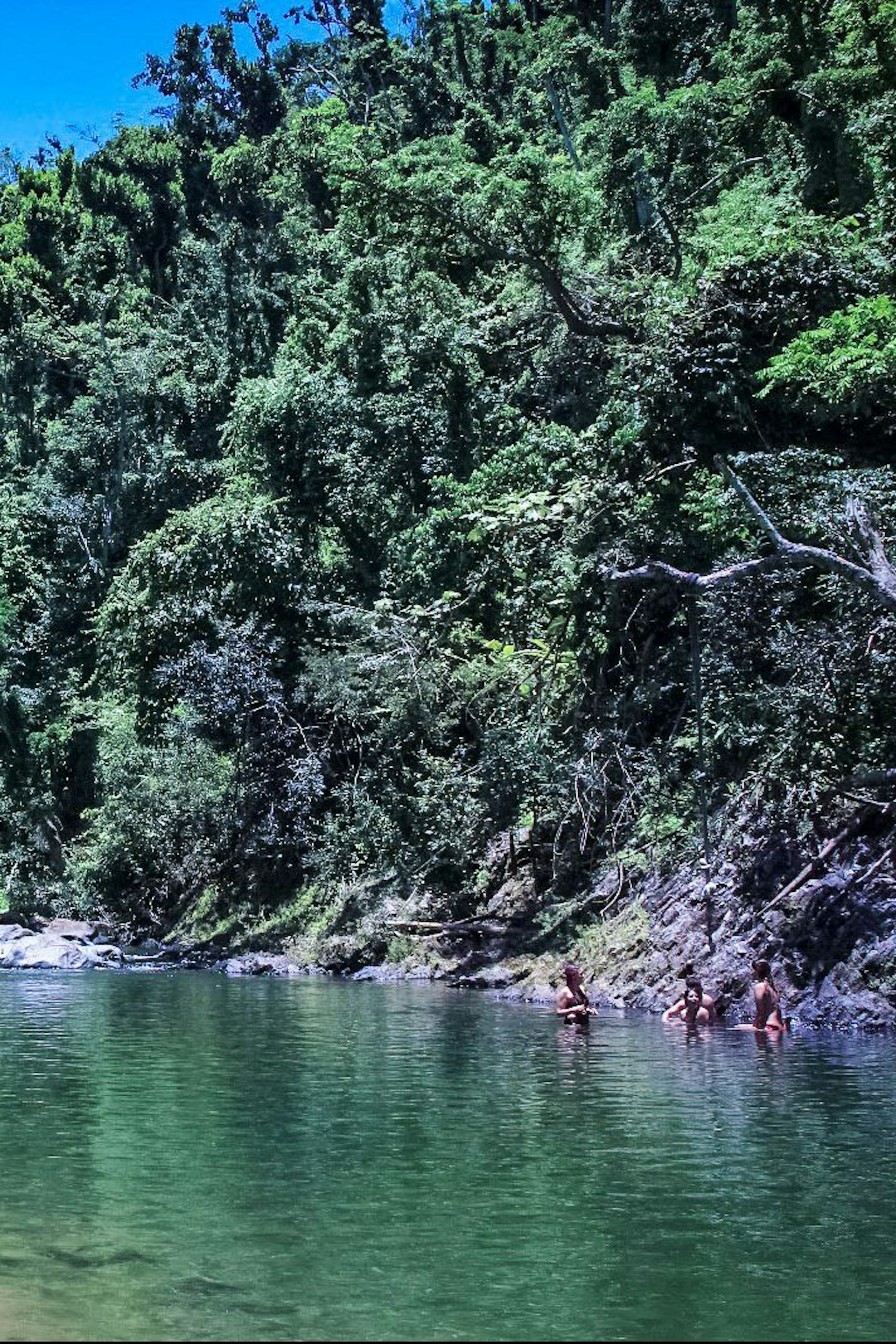 Swimmers cool off in Las Damas pool at the end of the Angelito trail in El Yunque Rainforest Mikol Hoffman / Lonely Planet 