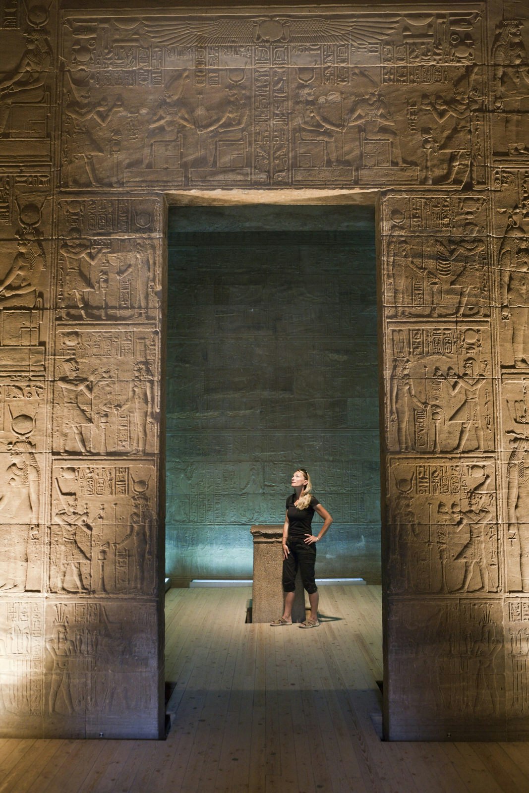 Tourist in Temple of Isis on Philae Island, Aswan, Egypt © Reinhard Dirscherl / Getty Images